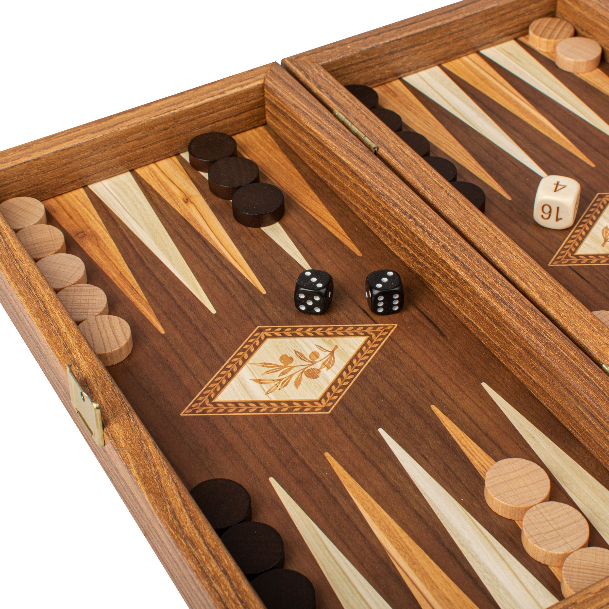 Handcrafted Olive Branch Design Backgammon Set - Classic Design and Quality Materials - Premium Backgammon from MANOPOULOS Chess & Backgammon - Just €29! Shop now at MANOPOULOS Chess & Backgammon