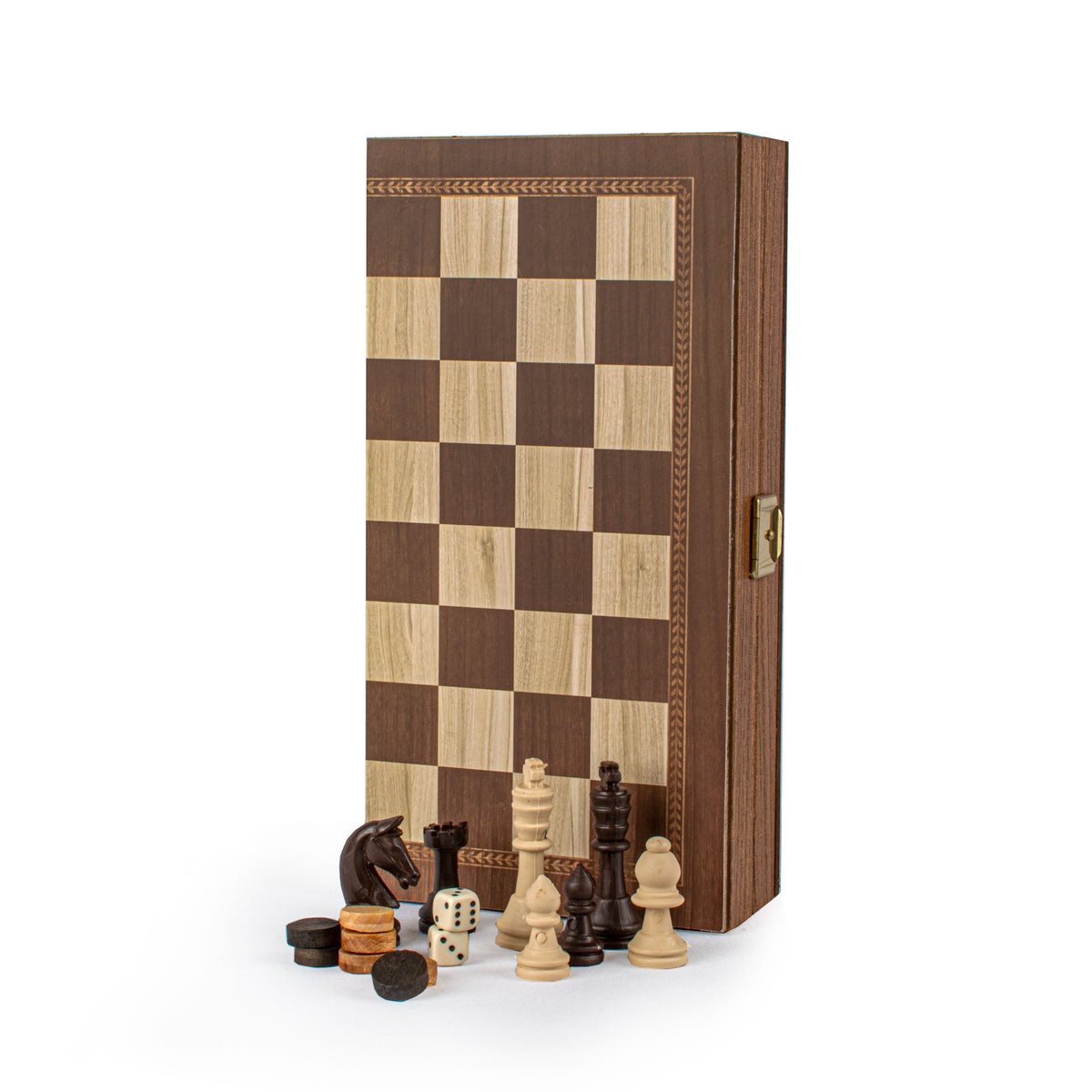 Handgjorda Wenge Replica Wood Backgammon Set - Klassisk design och kvalitetsmaterial
