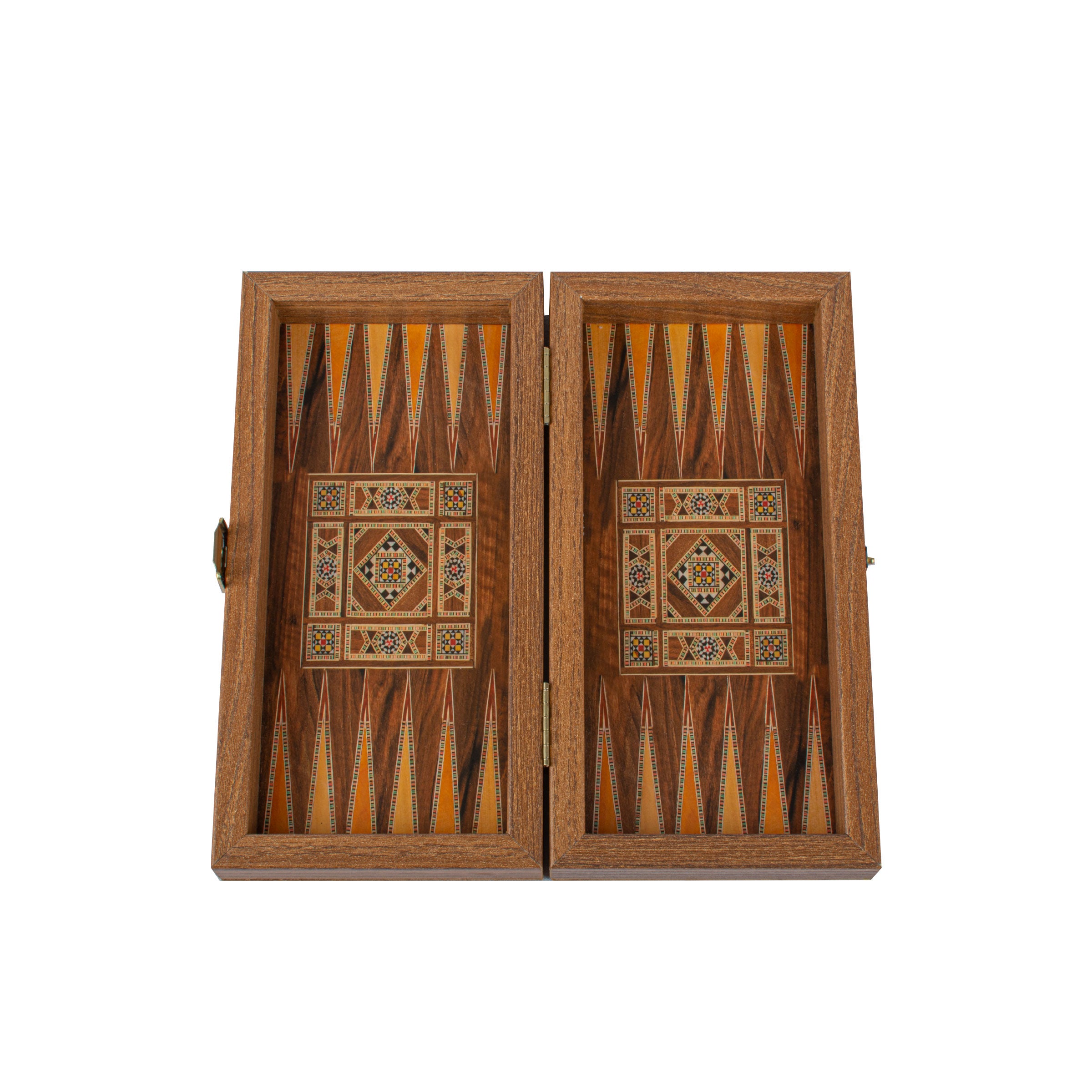 Handcrafted Mosaic Traditional Style Backgammon Set - Classic Design and Quality Materials - Premium Backgammon from MANOPOULOS Chess & Backgammon - Just €29! Shop now at MANOPOULOS Chess & Backgammon