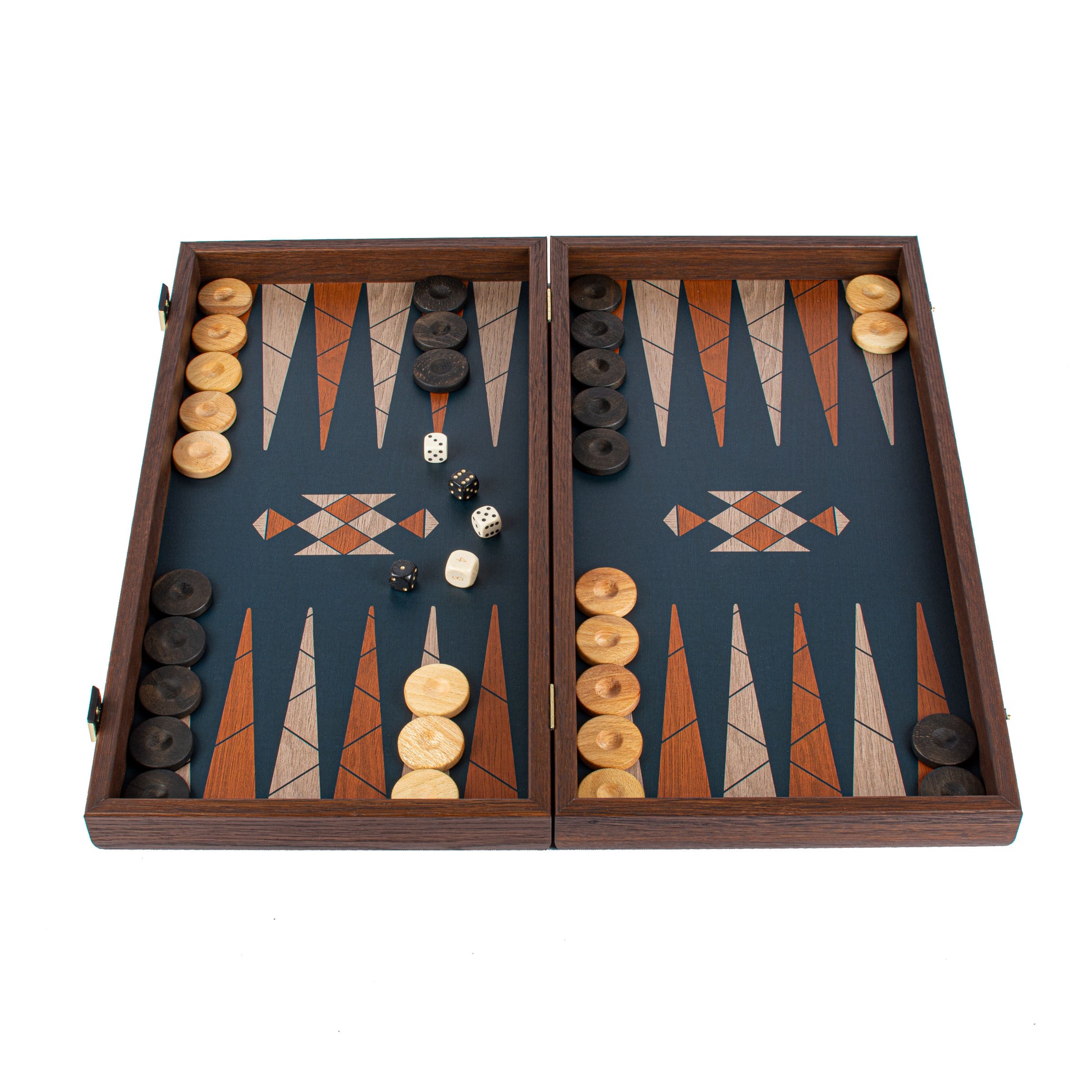 Handcrafted Boho Chic Design Backgammon Set - Elegant Simplicity - Premium Backgammon from MANOPOULOS Chess & Backgammon - Just €84! Shop now at MANOPOULOS Chess & Backgammon