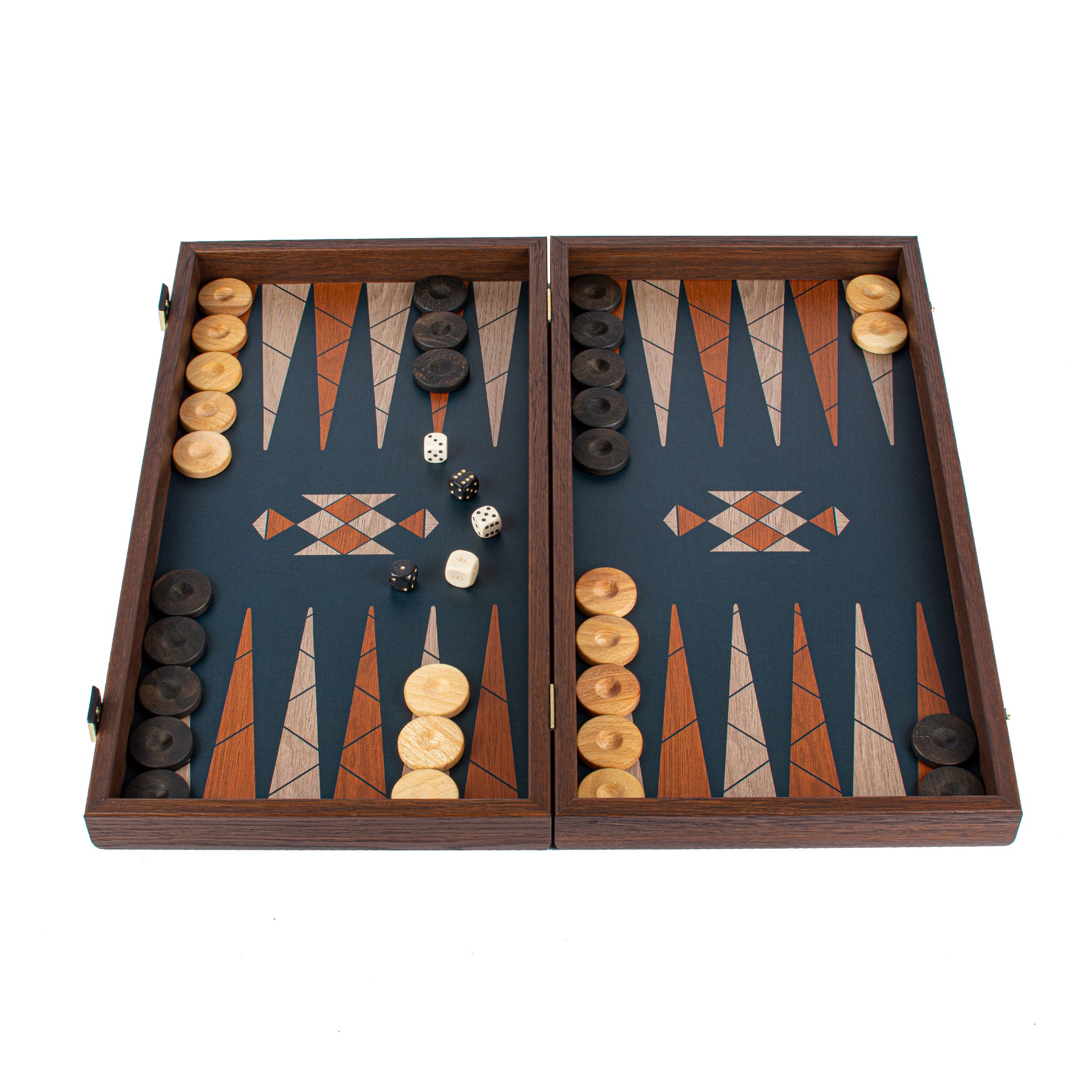 Handcrafted Boho Chic Design Backgammon Set - Elegant Simplicity - Premium Backgammon from MANOPOULOS Chess & Backgammon - Just €84! Shop now at MANOPOULOS Chess & Backgammon