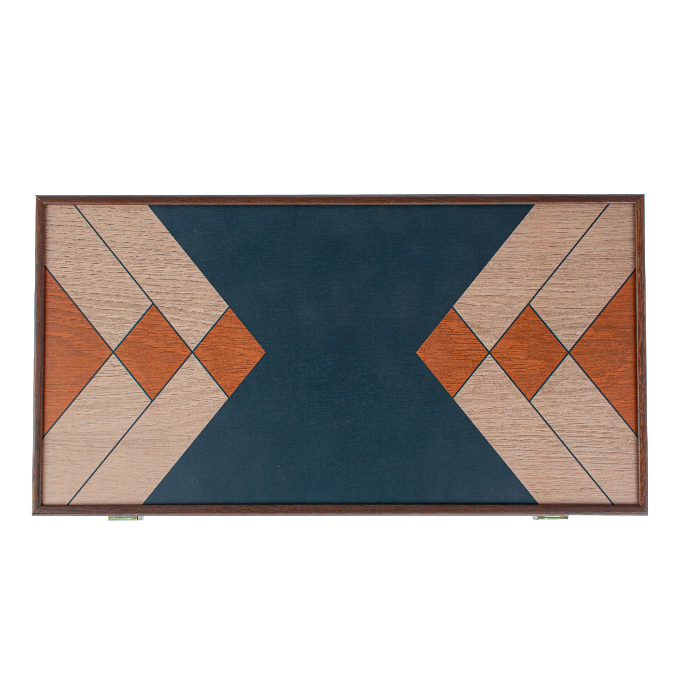 Handcrafted Boho Chic Design Backgammon Set - Elegant Simplicity - Premium Backgammon from MANOPOULOS Chess & Backgammon - Just €84! Shop now at MANOPOULOS Chess & Backgammon