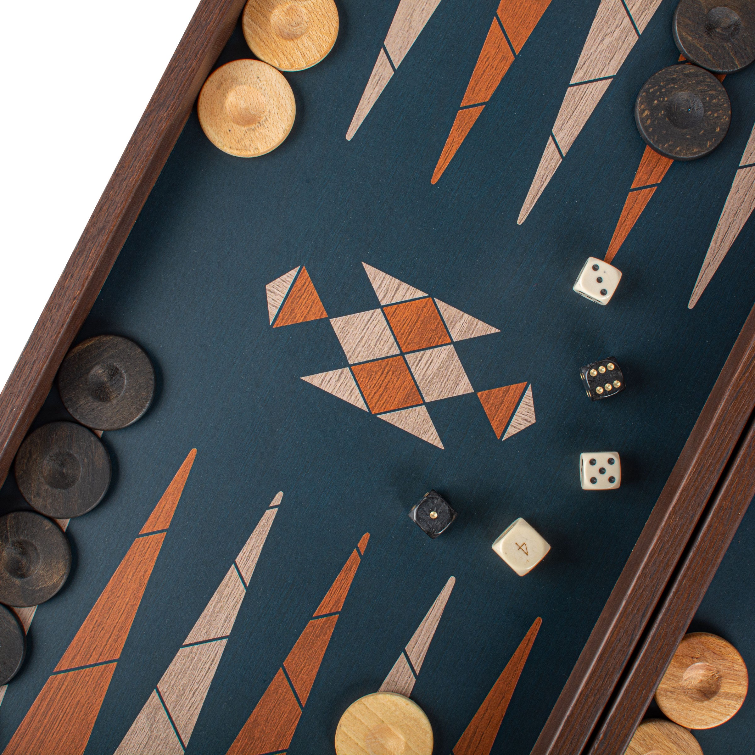 Handcrafted Boho Chic Design Backgammon Set - Elegant Simplicity - Premium Backgammon from MANOPOULOS Chess & Backgammon - Just €84! Shop now at MANOPOULOS Chess & Backgammon