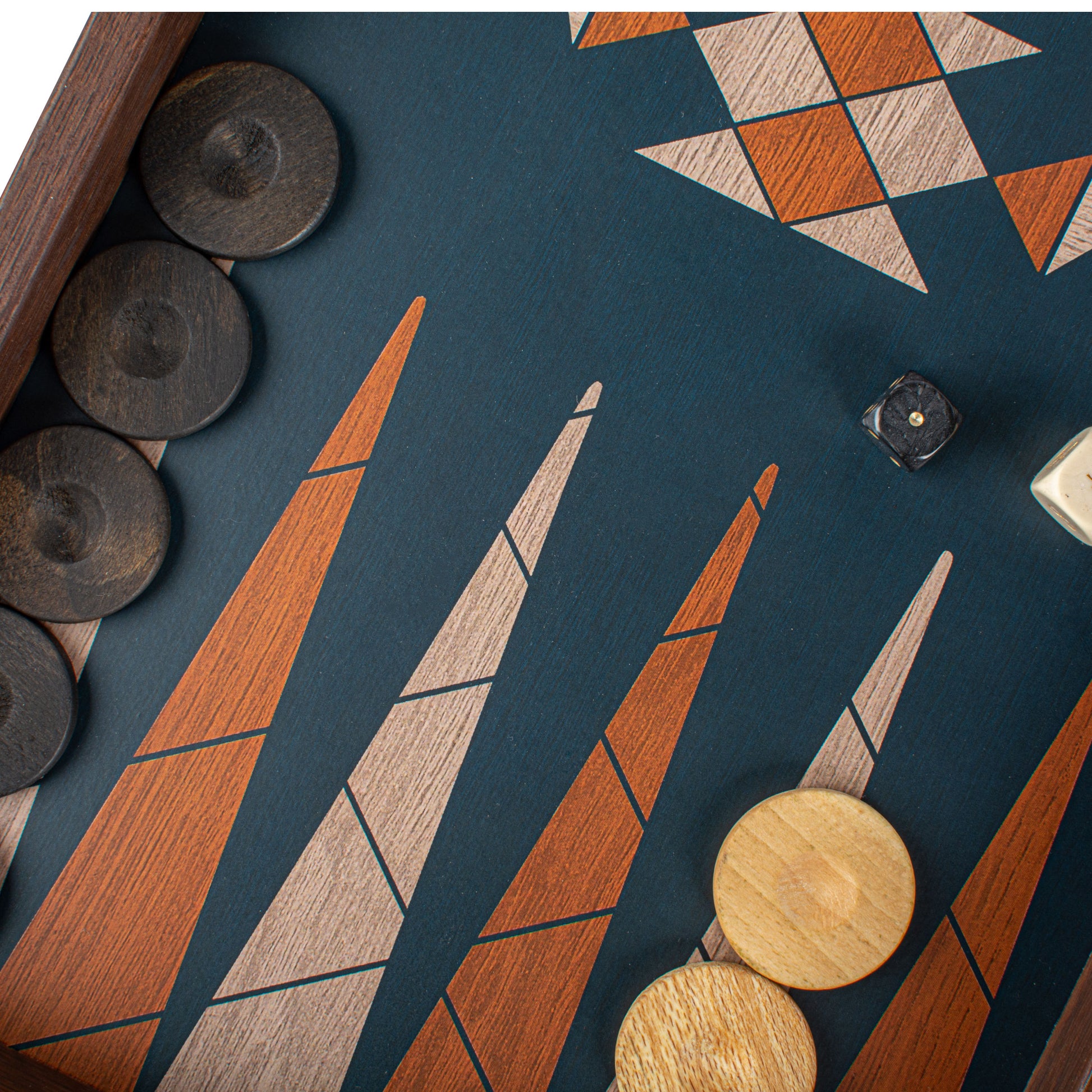 Handcrafted Boho Chic Design Backgammon Set - Elegant Simplicity - Premium Backgammon from MANOPOULOS Chess & Backgammon - Just €84! Shop now at MANOPOULOS Chess & Backgammon