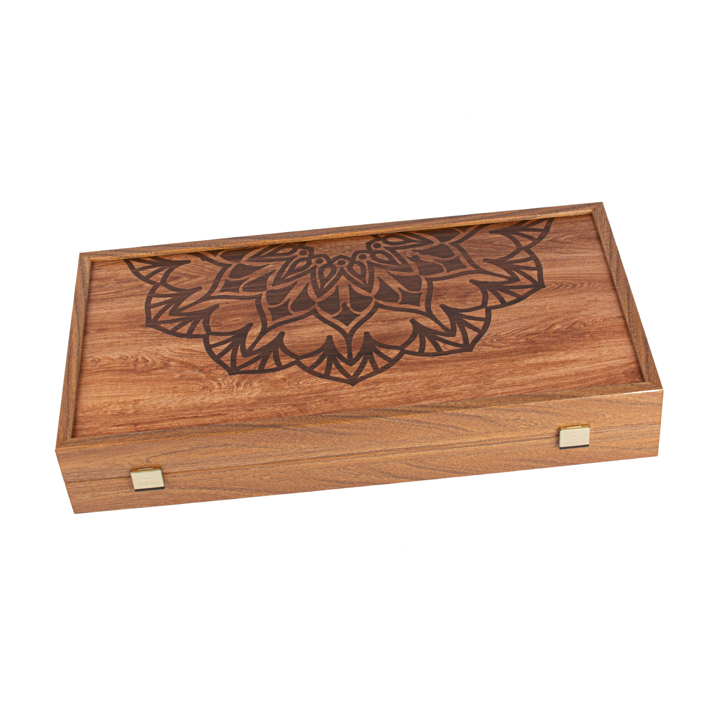 Handcrafted Traditional Mandala Design Backgammon Set - Elegant Simplicity - Premium Backgammon from MANOPOULOS Chess & Backgammon - Just €84! Shop now at MANOPOULOS Chess & Backgammon
