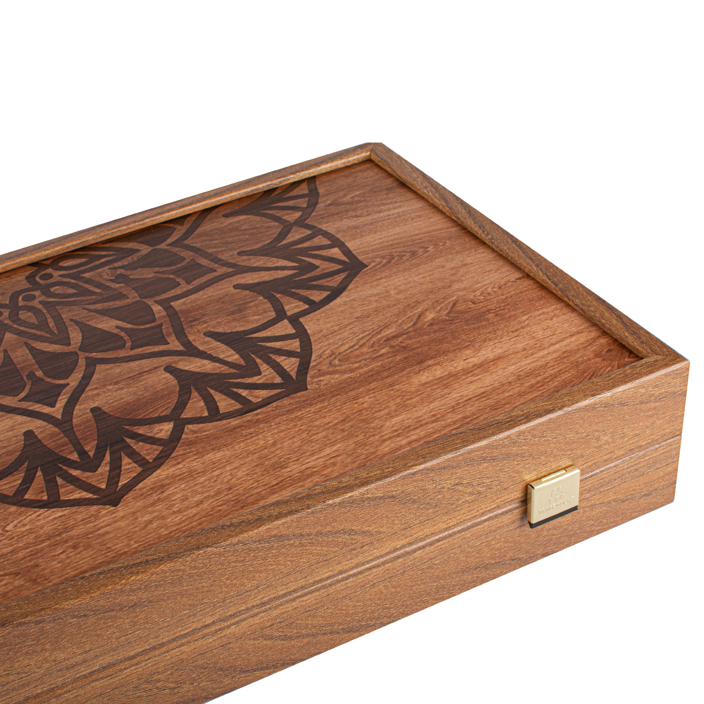 Handcrafted Traditional Mandala Design Backgammon Set - Elegant Simplicity - Premium Backgammon from MANOPOULOS Chess & Backgammon - Just €84! Shop now at MANOPOULOS Chess & Backgammon