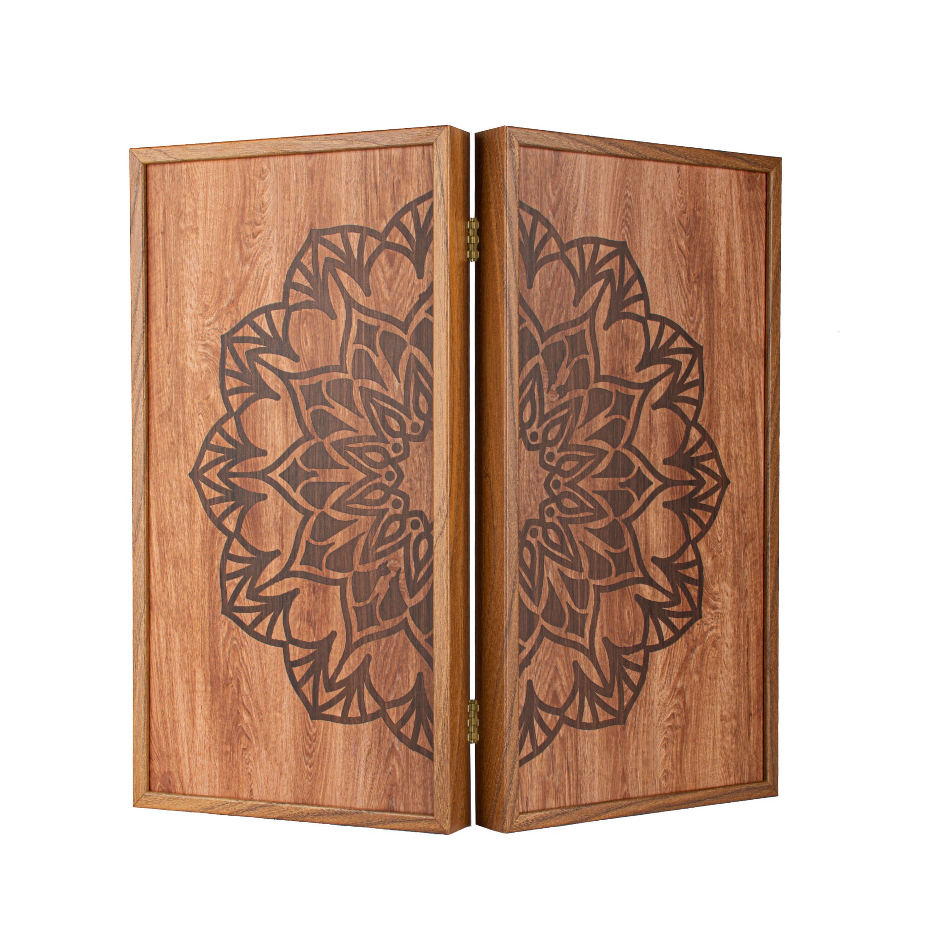 Handcrafted Traditional Mandala Design Backgammon Set - Elegant Simplicity - Premium Backgammon from MANOPOULOS Chess & Backgammon - Just €84! Shop now at MANOPOULOS Chess & Backgammon