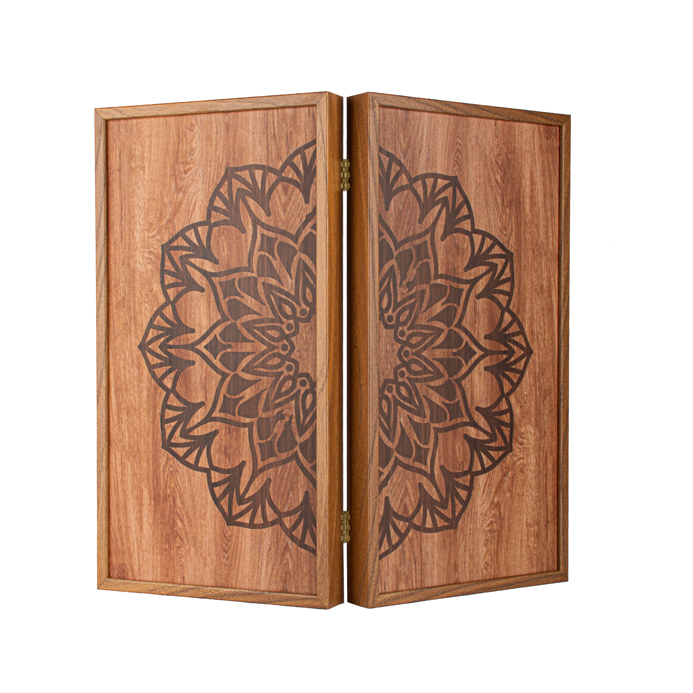 Handcrafted Traditional Mandala Design Backgammon Set - Elegant Simplicity - Premium Backgammon from MANOPOULOS Chess & Backgammon - Just €84! Shop now at MANOPOULOS Chess & Backgammon