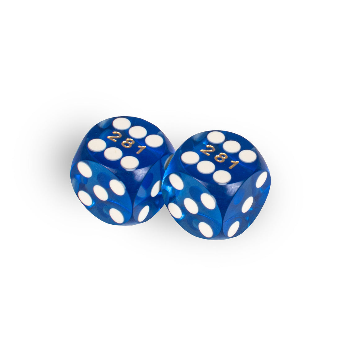 Precision Backgammon Dice 12.8mm – Blue