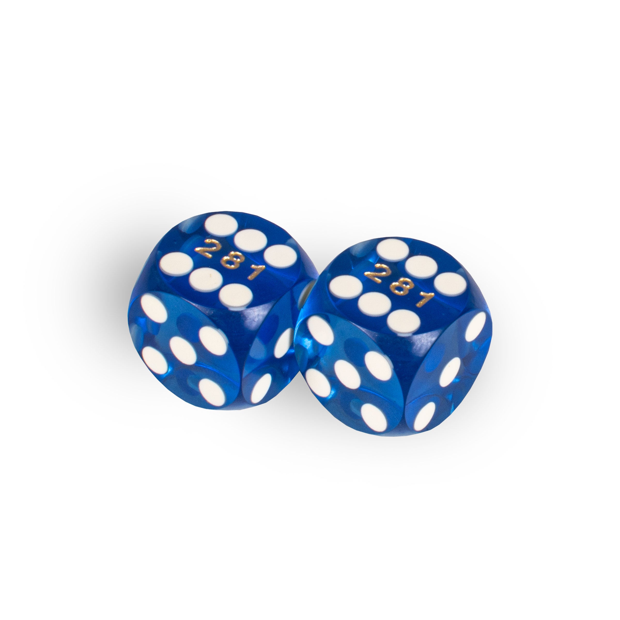 Precision Backgammon Dice 12.8mm – Blue