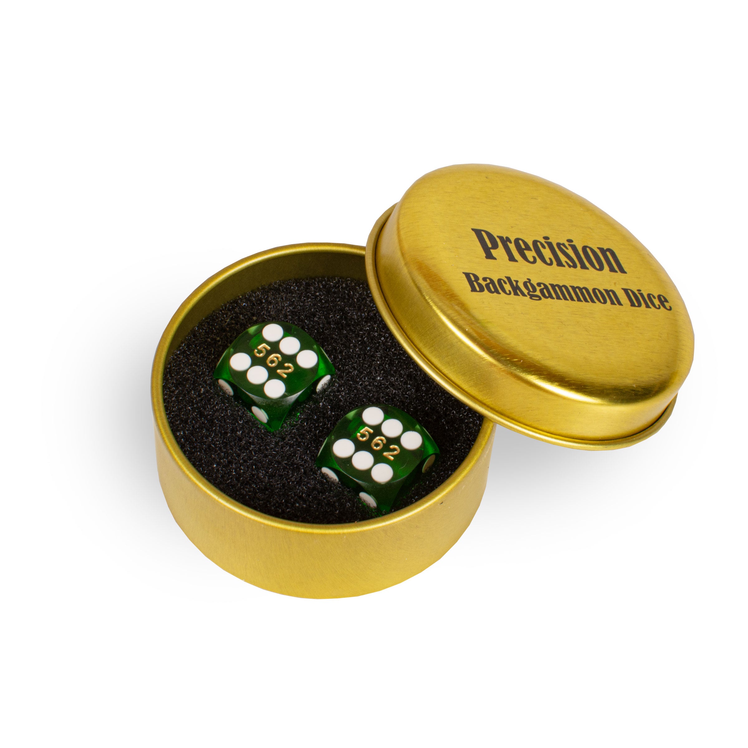 Precision Backgammon Dice 12.8mm – Green