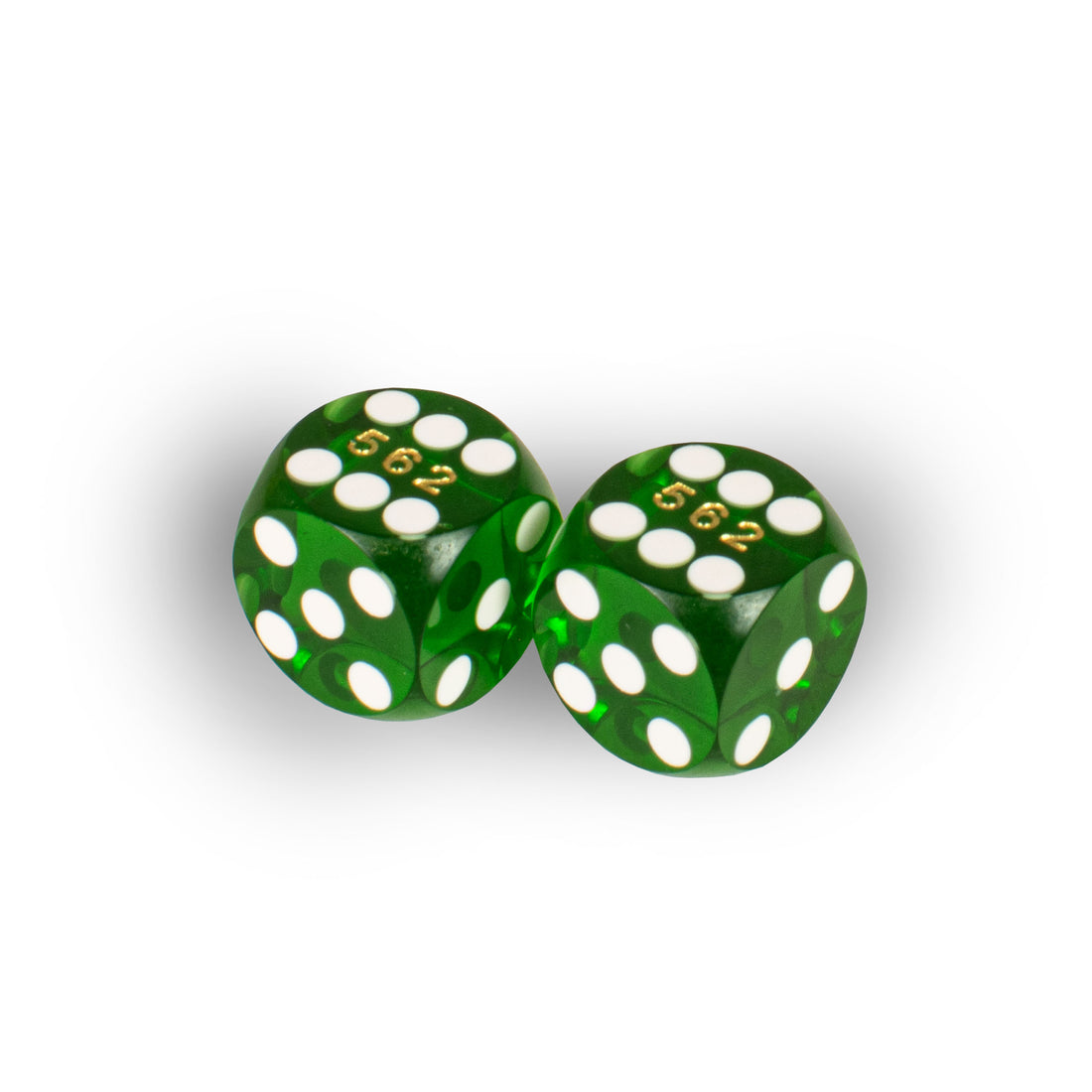 Precision Backgammon Dice 12.8mm – Green