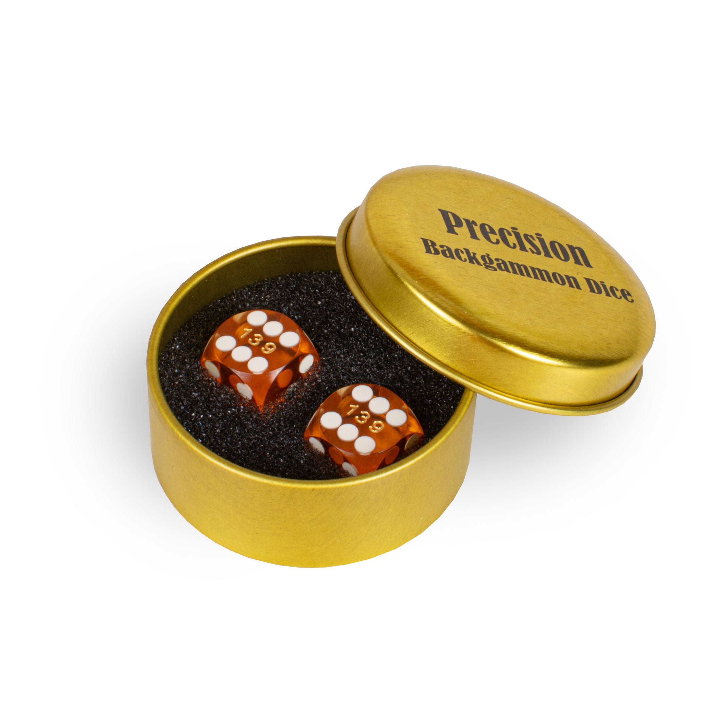 Precision Backgammon Dice 12.8mm – Orange