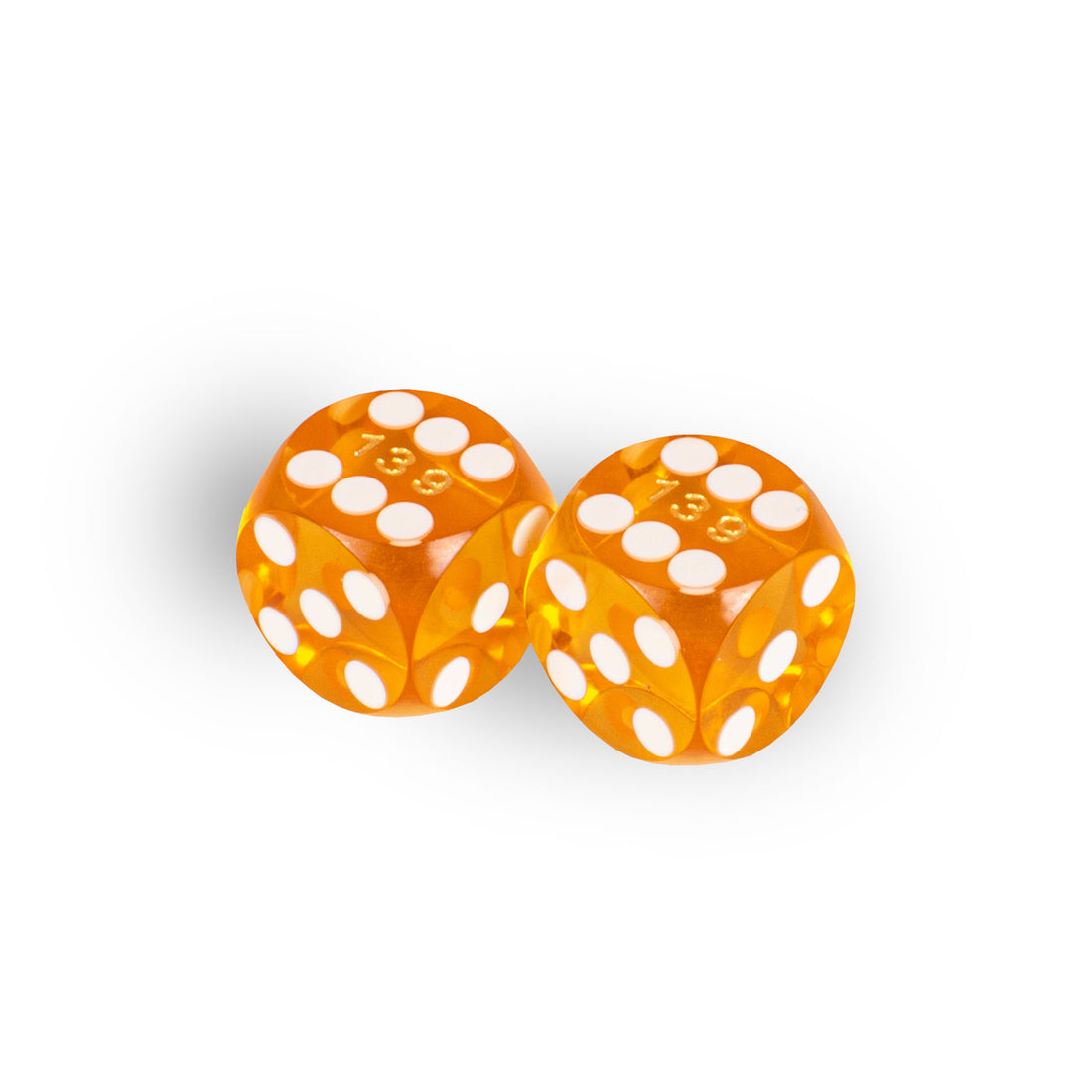 Precision Backgammon Dice 12.8mm – Orange
