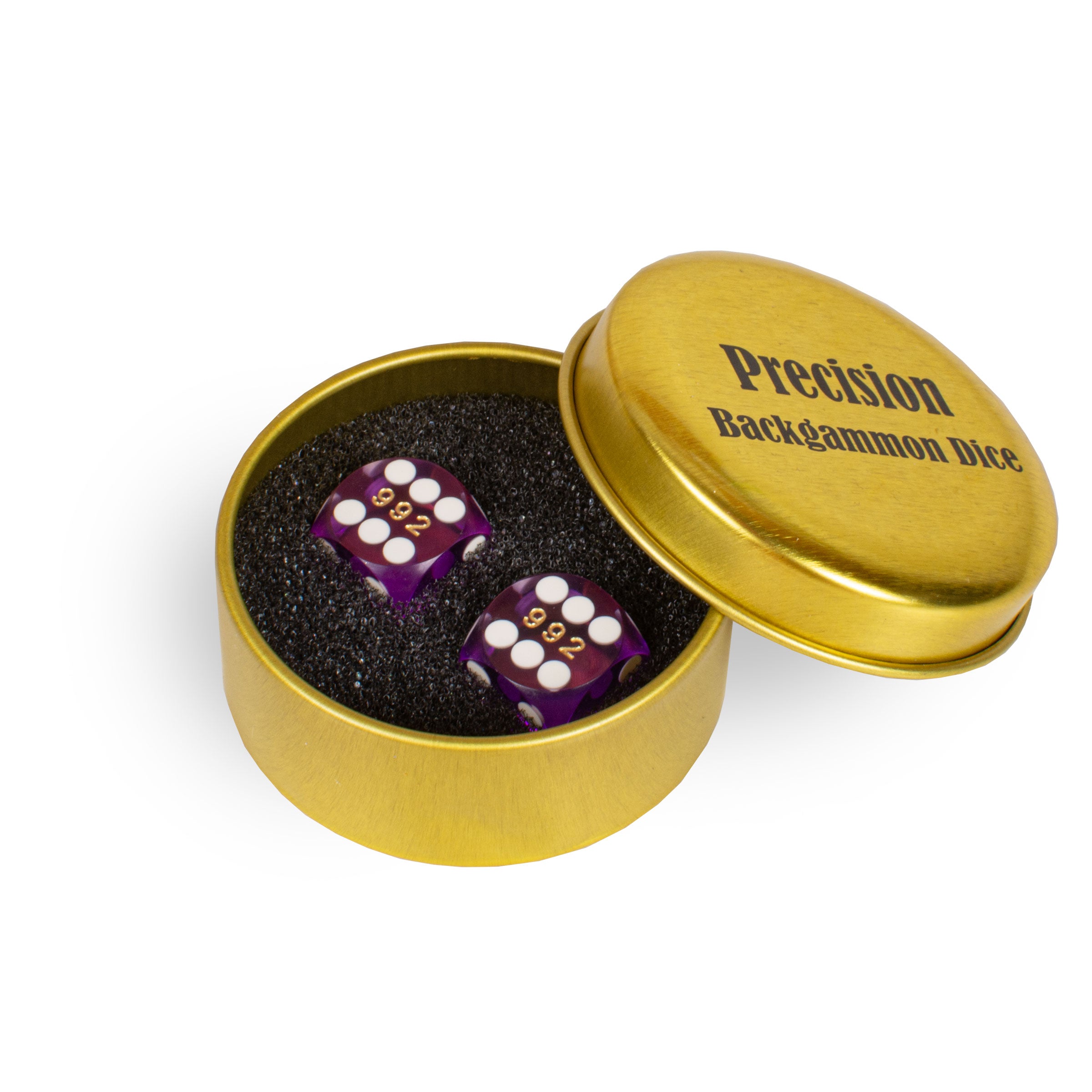 Precision Backgammon Dice 12.8mm – Purple