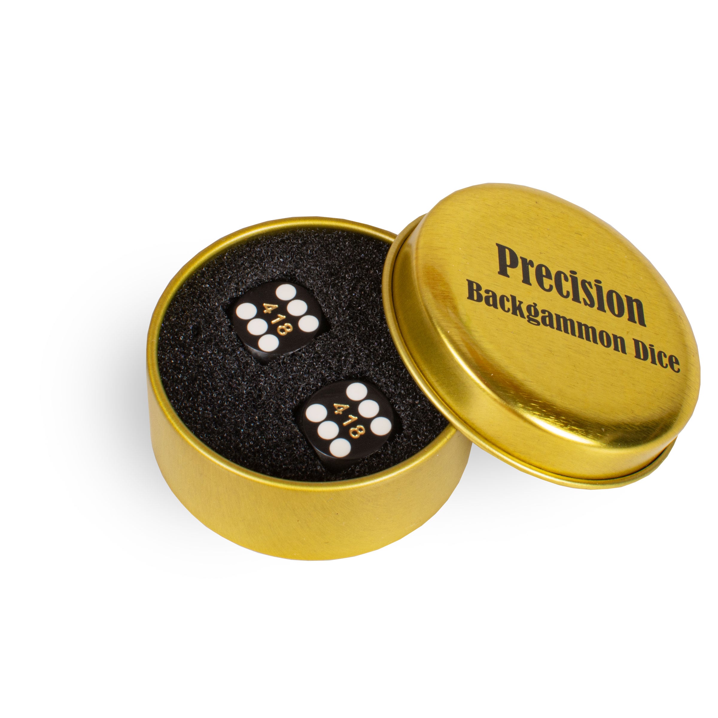 Precision Backgammon Dice 12.8mm – Black