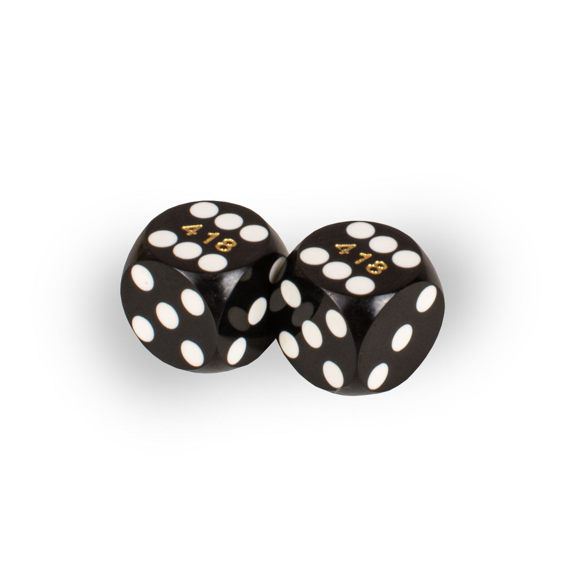 Precision Backgammon Dice 12.8mm – Black