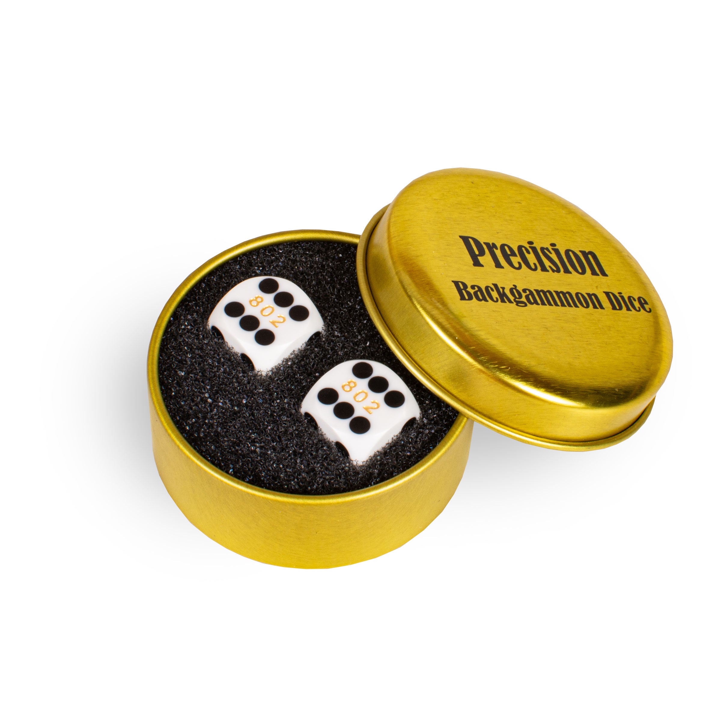 Precision Backgammon Dice 12.8mm – White