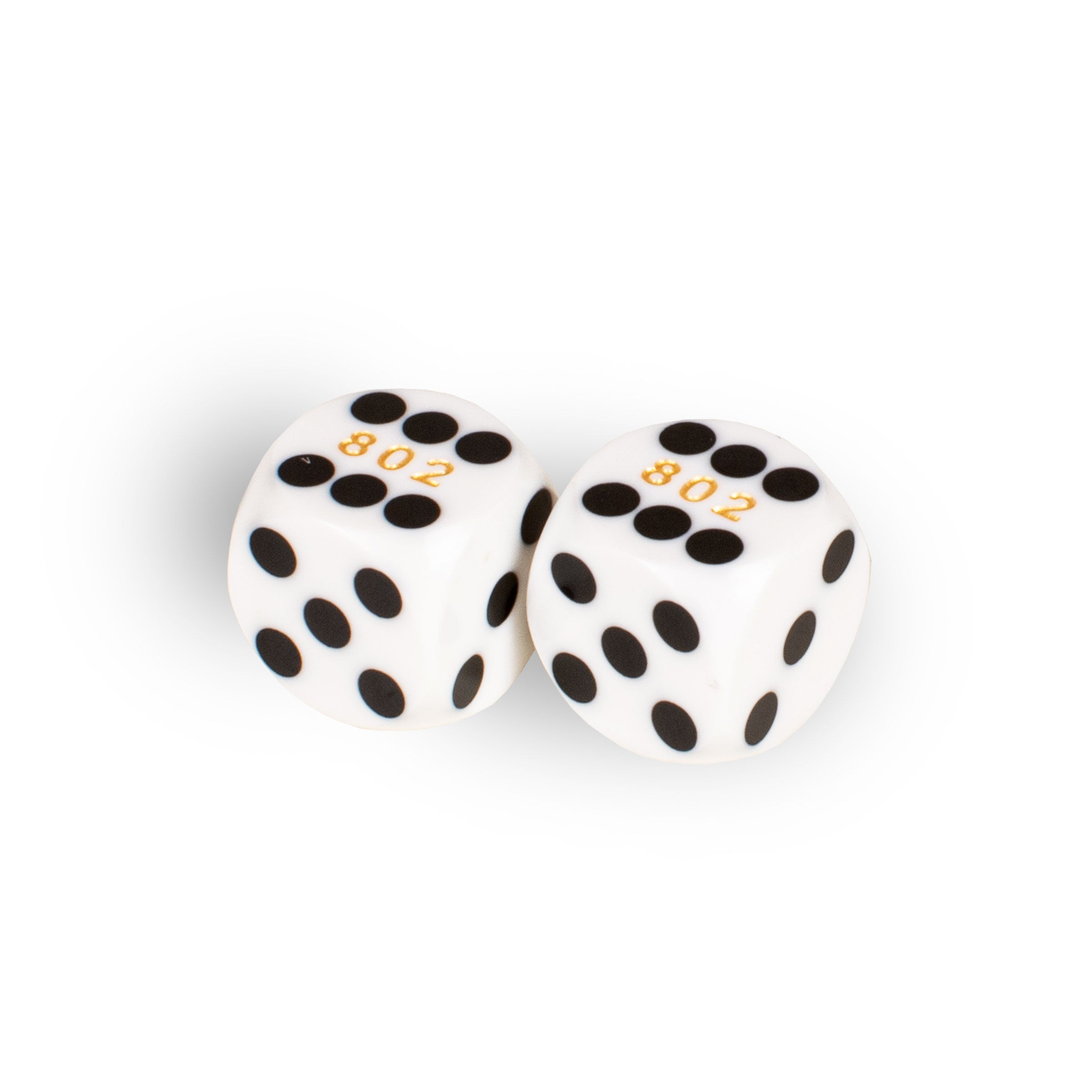 Precision Backgammon Dice 12.8mm – White