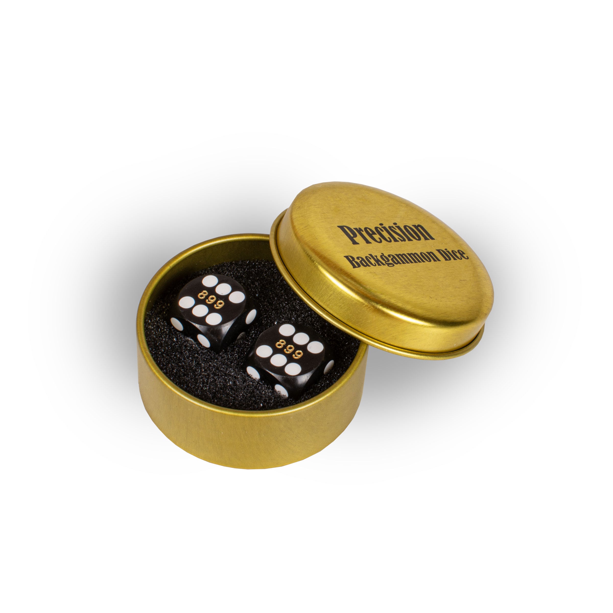 Precision Backgammon Dice 14.3mm – Black