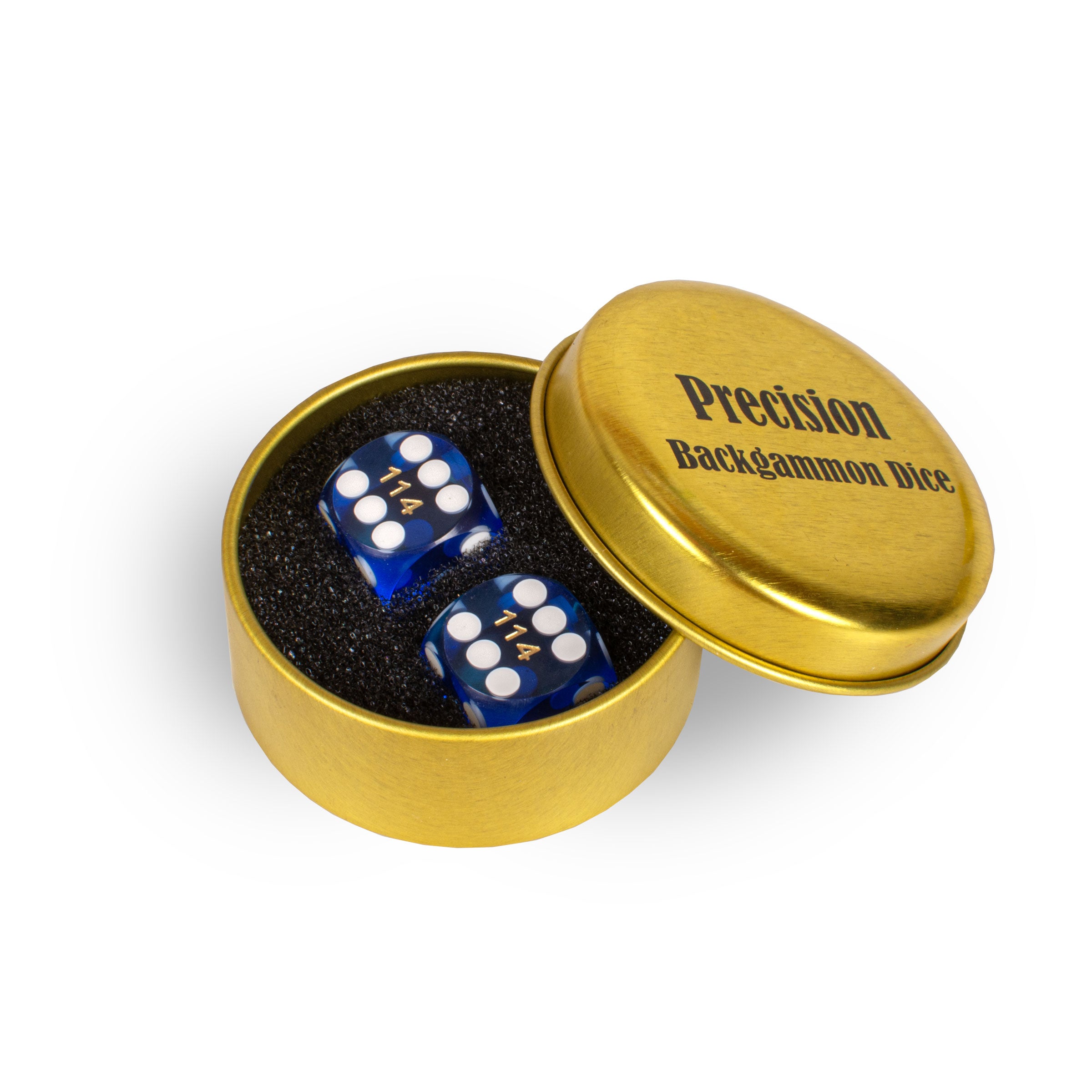 Precision Backgammon Dice 14.3mm – Blue