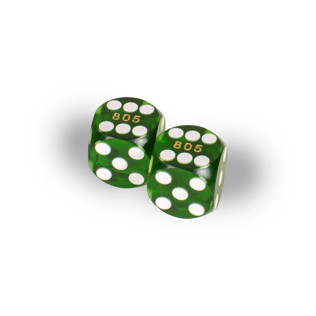 Precision Backgammon Dice 14.3mm – Green