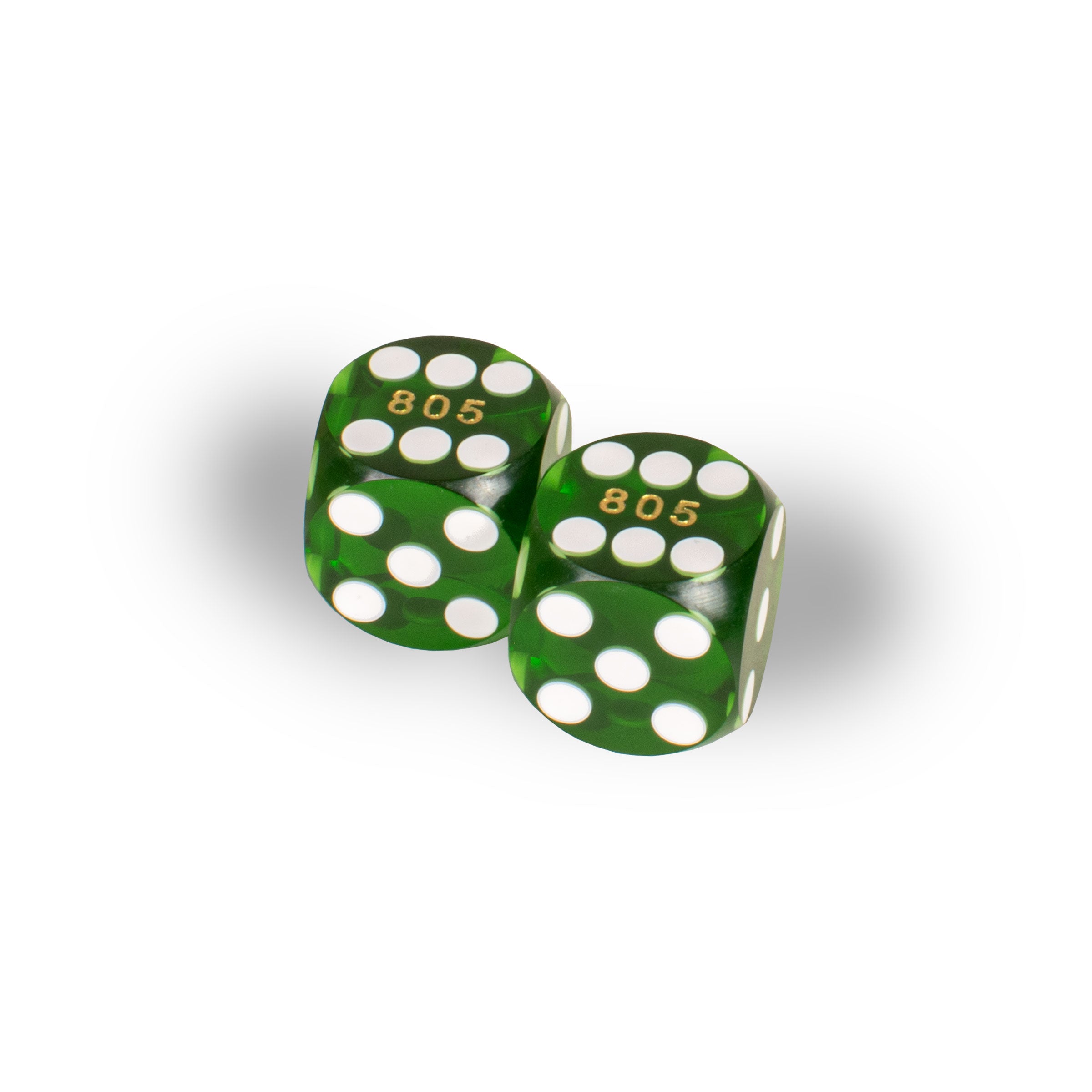 Precision Backgammon Dice 14.3mm – Green