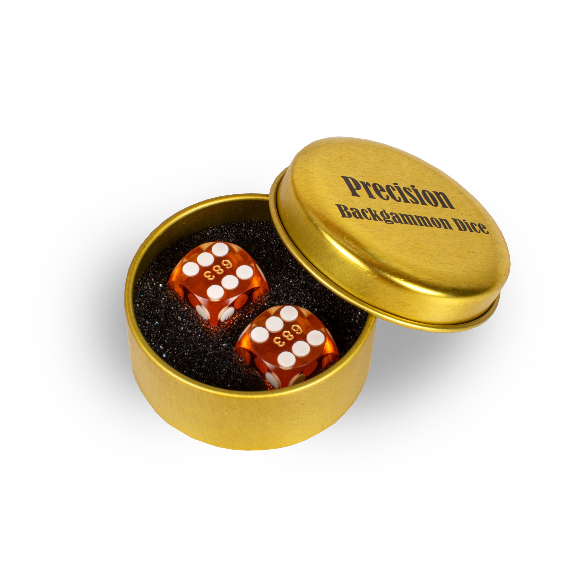 Precision Backgammon Dice 14.3mm – Orange