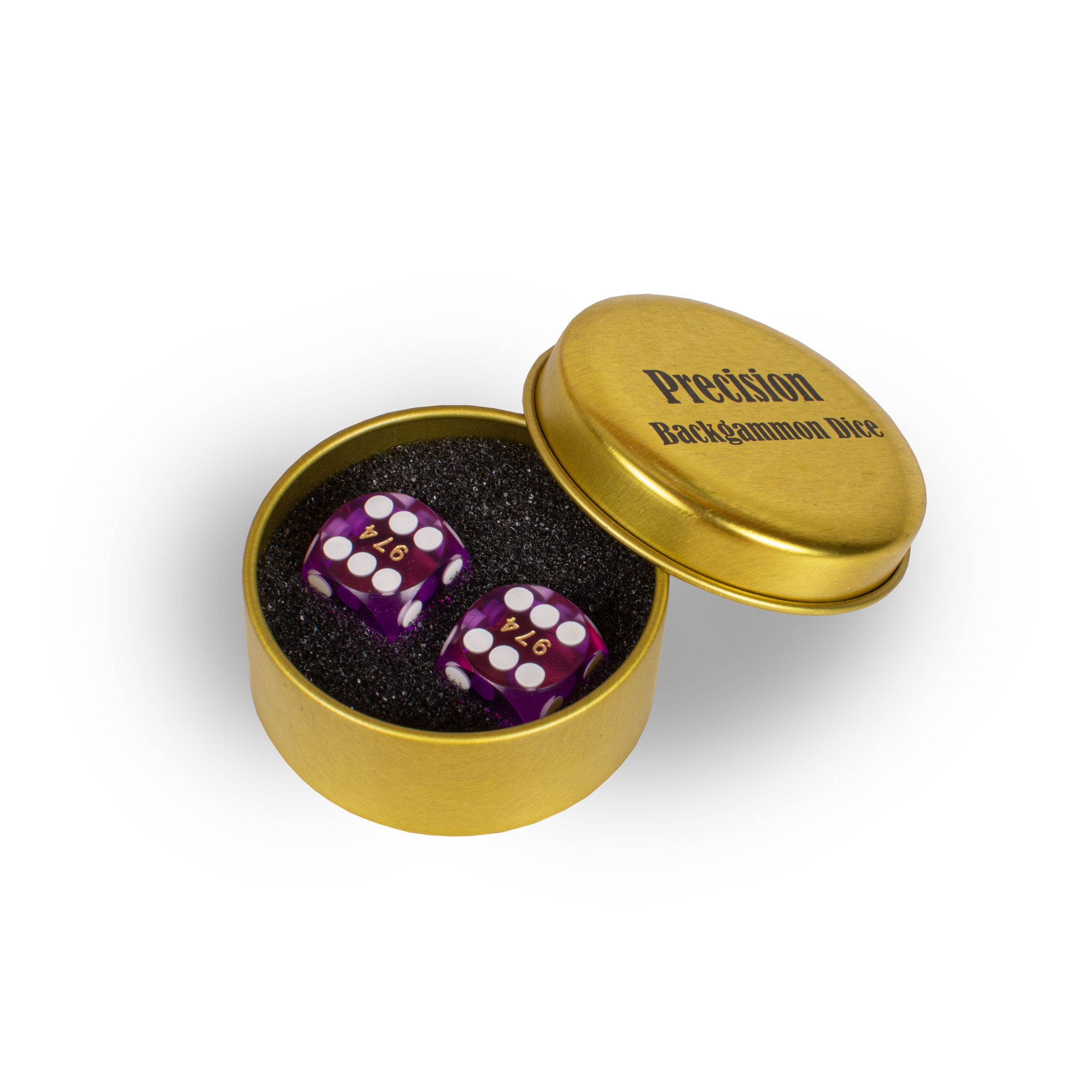 Precision Backgammon Dice 14.3mm – Purple