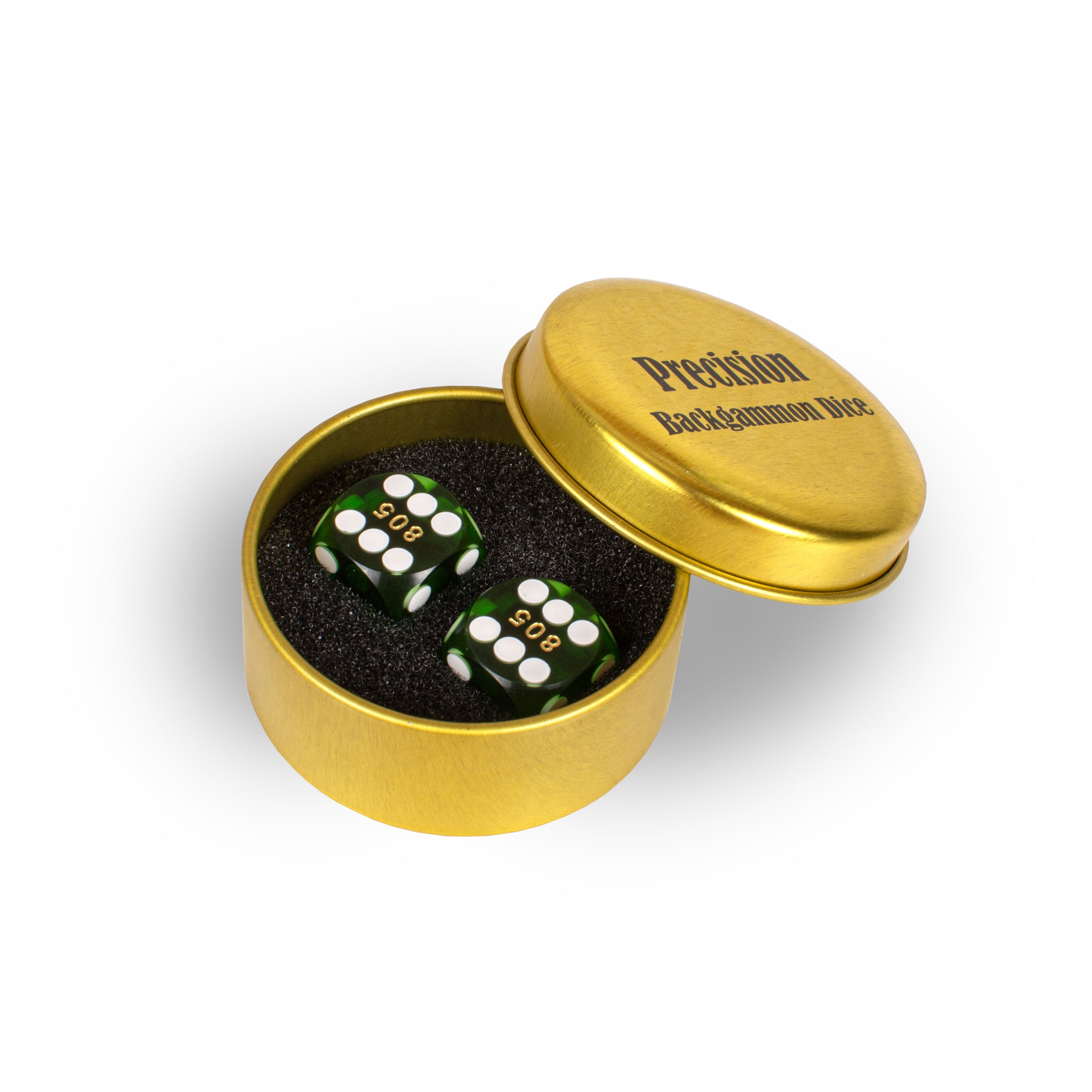 Precision Backgammon Dice 14.3mm – Green