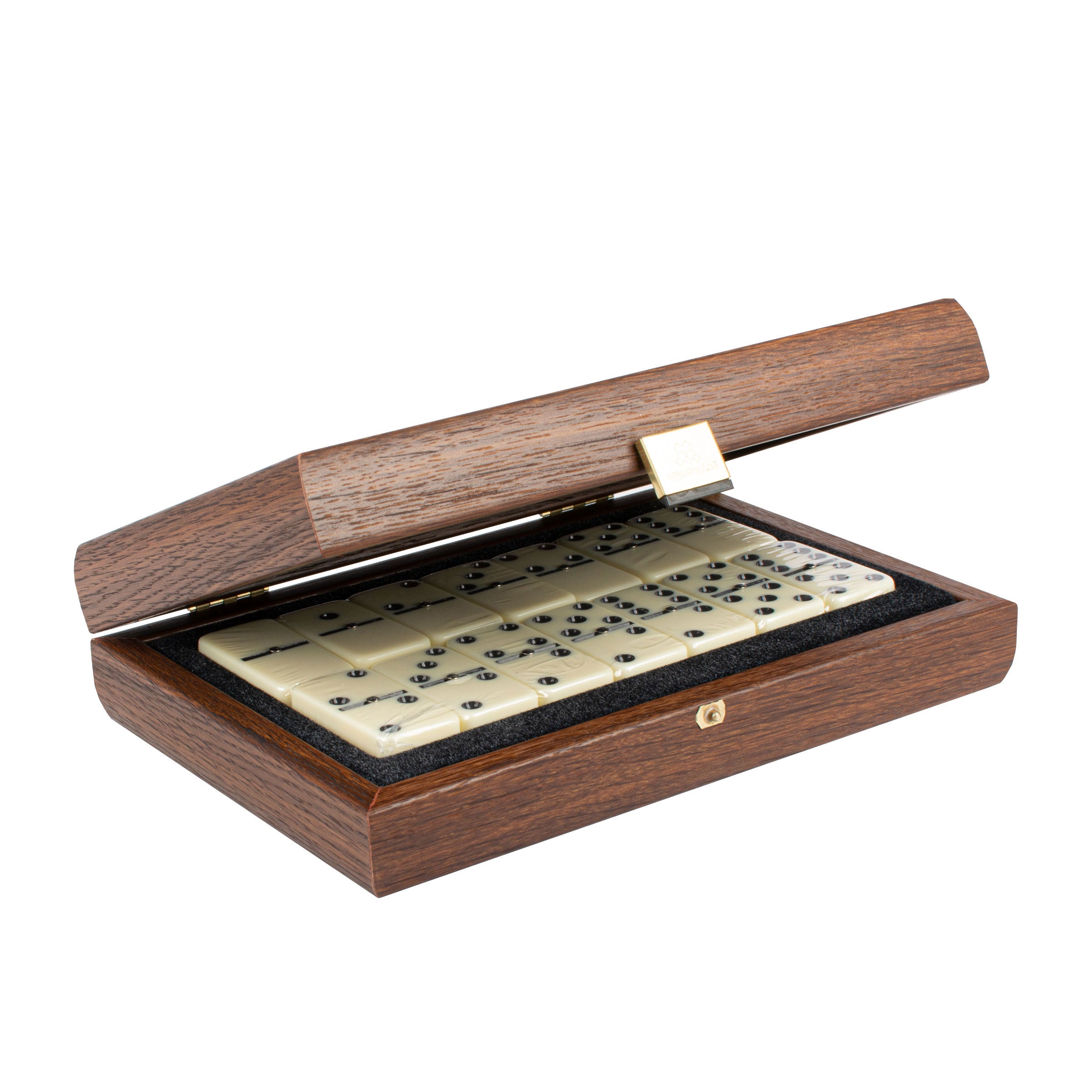 Luxury Domino Set in Wooden Case with California Walnut Burl