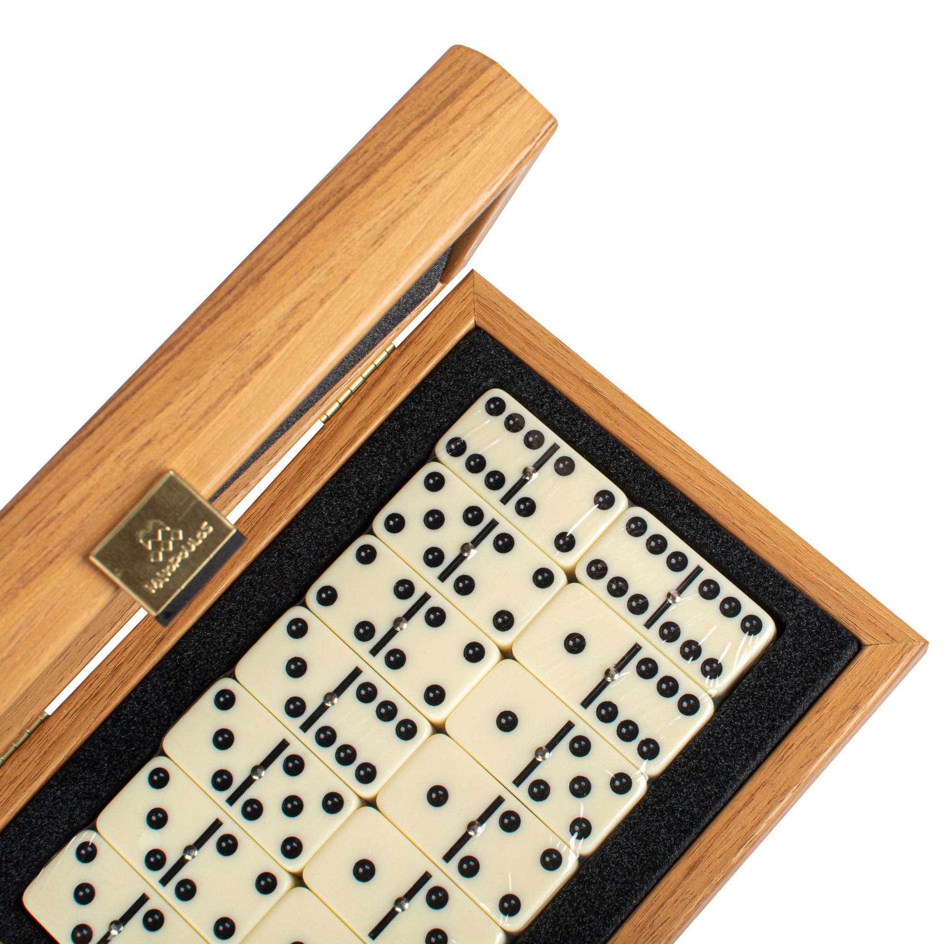 Luxury Domino Set in Walnut Replica Wooden Case - Premium Dominoes from MANOPOULOS Chess & Backgammon - Just €53.90! Shop now at MANOPOULOS Chess & Backgammon