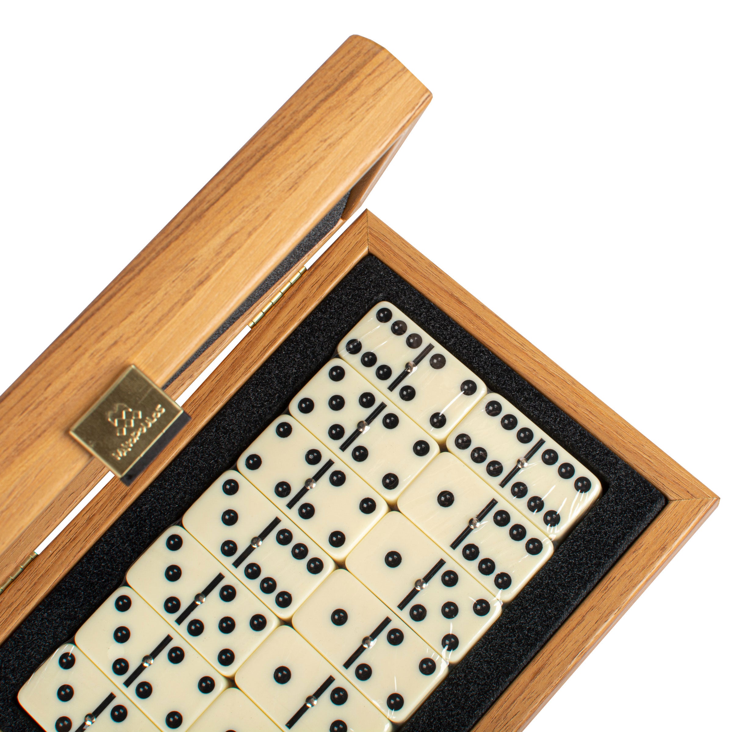 Luxury Domino Set in Walnut Replica Wooden Case - Premium Dominoes from MANOPOULOS Chess & Backgammon - Just €53.90! Shop now at MANOPOULOS Chess & Backgammon