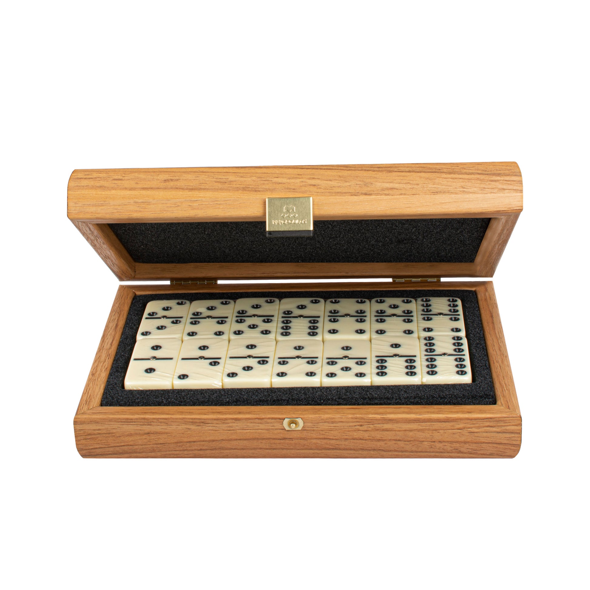 Luxury Domino Set in Walnut Replica Wooden Case - Premium Dominoes from MANOPOULOS Chess & Backgammon - Just €53.90! Shop now at MANOPOULOS Chess & Backgammon