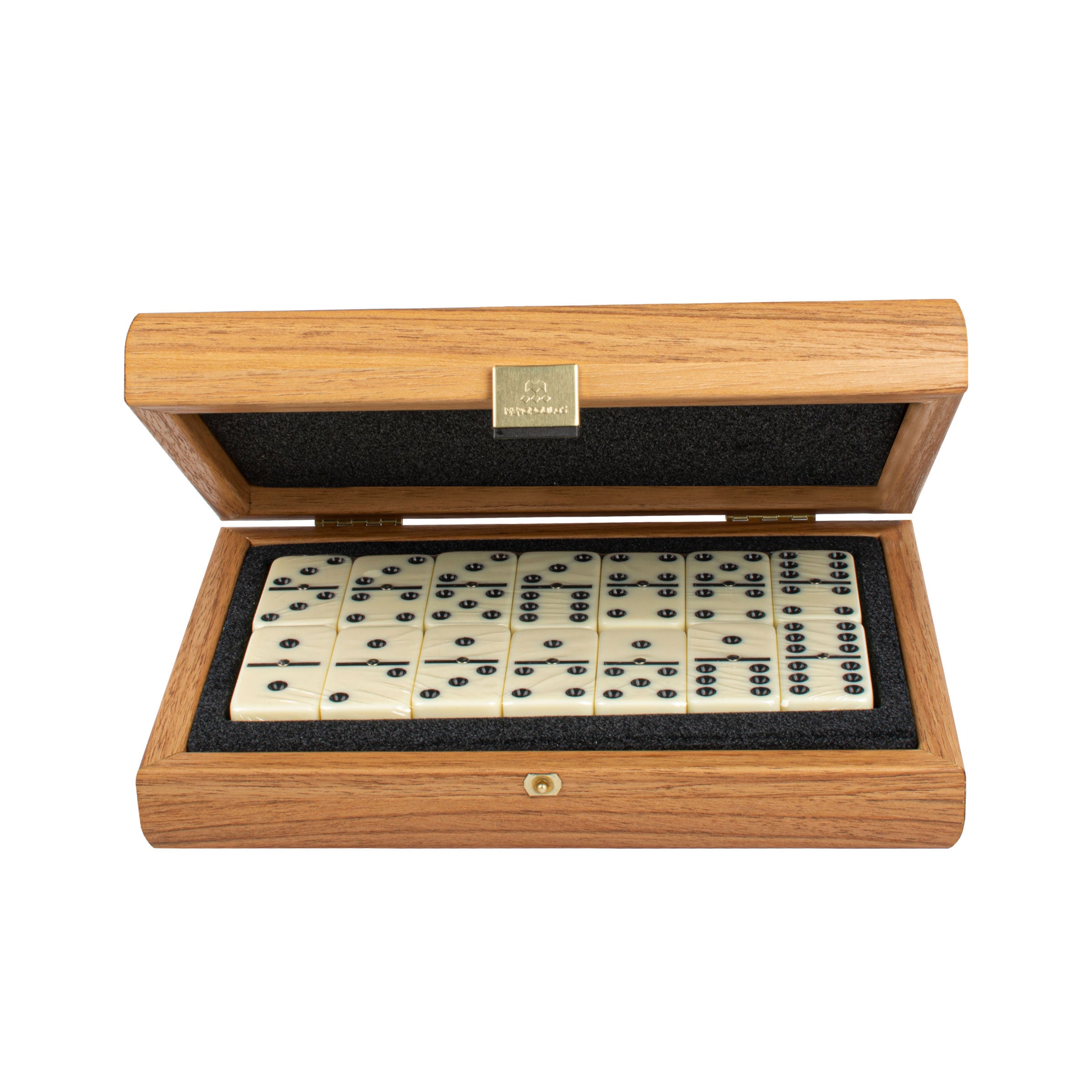 Luxury Domino Set in Walnut Replica Wooden Case - Premium Dominoes from MANOPOULOS Chess & Backgammon - Just €53.90! Shop now at MANOPOULOS Chess & Backgammon