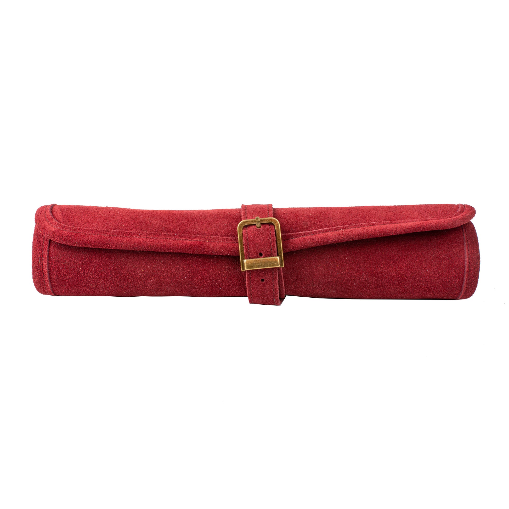 Premium Handcrafted Burgundy Red Suede Roll-Up Chess Set with Metal Chessmen - Premium Chess from MANOPOULOS Chess & Backgammon - Just €192! Shop now at MANOPOULOS Chess & Backgammon