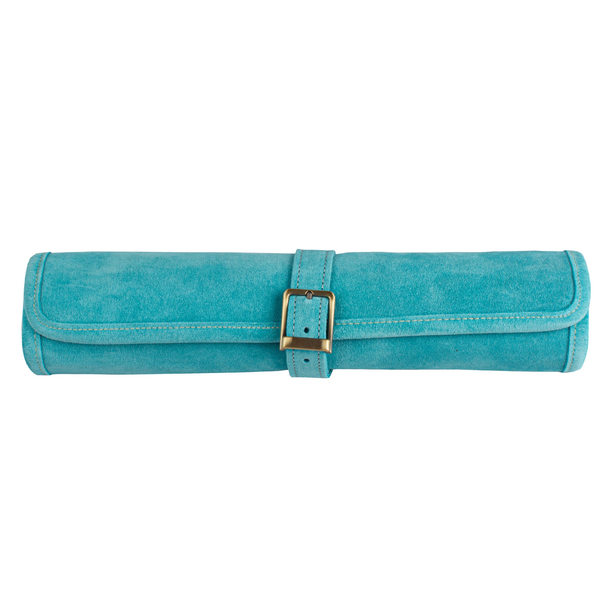 Premium Handcrafted Turquoise Suede Roll-Up Backgammon Set - Premium Backgammon from MANOPOULOS Chess & Backgammon - Just €159! Shop now at MANOPOULOS Chess & Backgammon