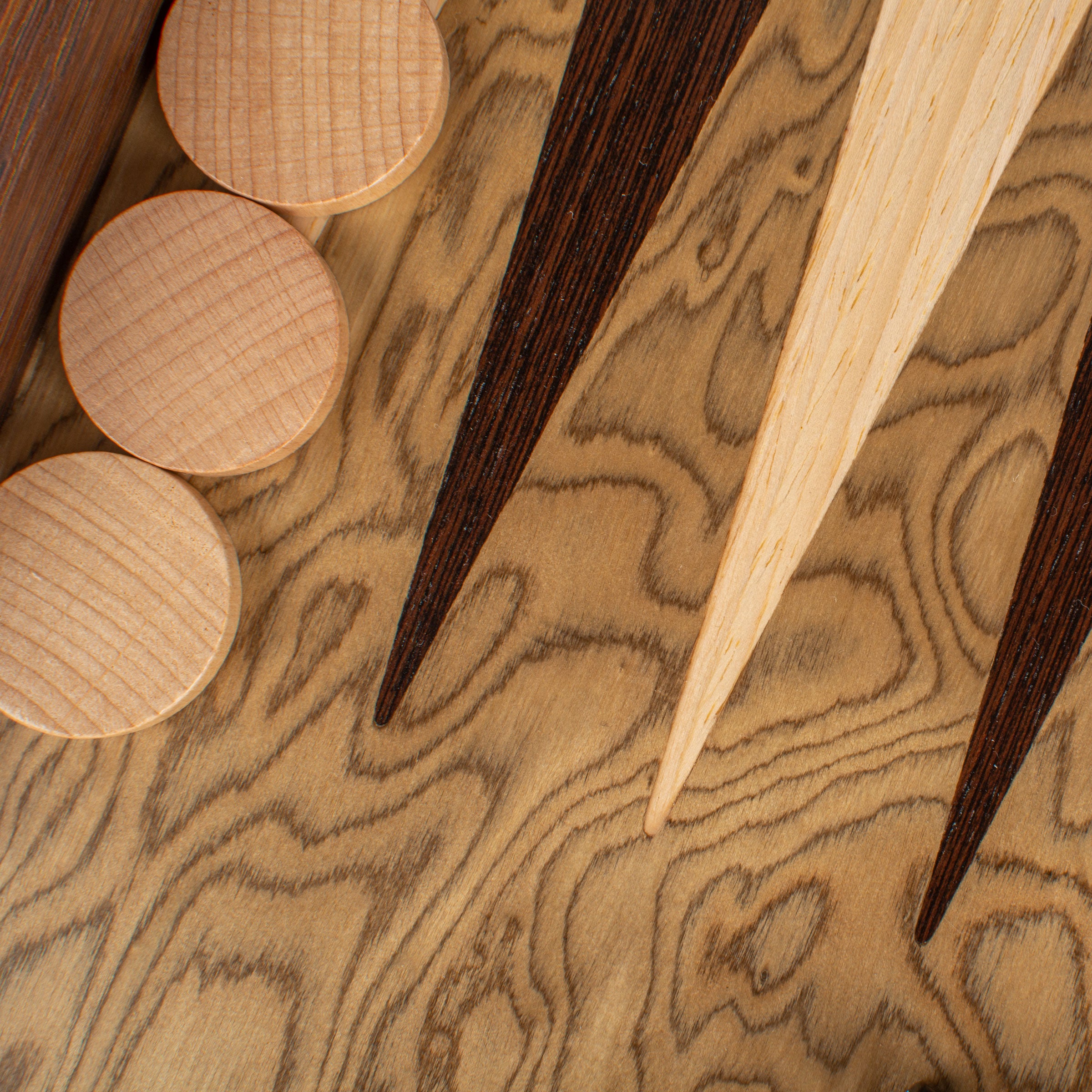 Handgemaakte Premium Walnoot Burl Backgammon-set