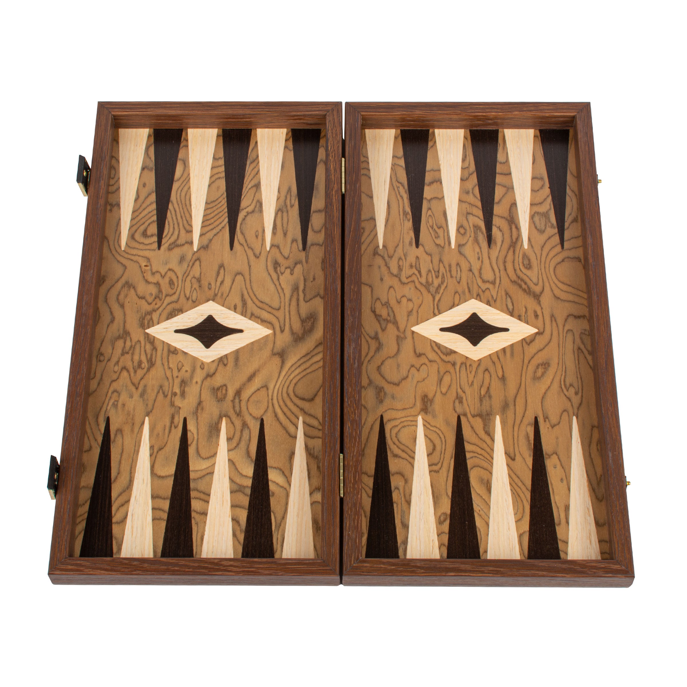 Handgemaakte Premium Walnoot Burl Backgammon-set