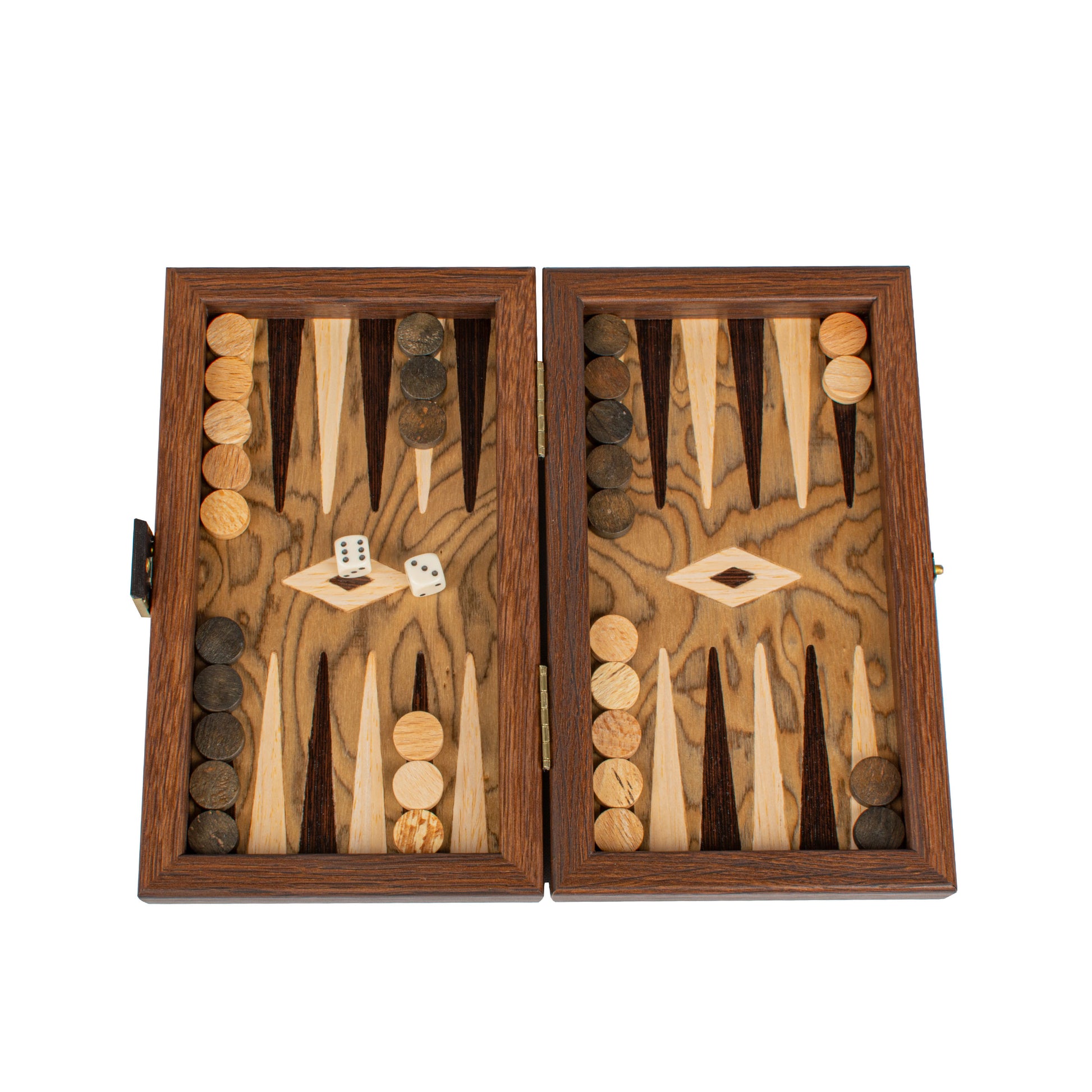 Ensemble de backgammon en acajou fabriqué à la main - Design Ensemble de backgammon en acajou fabriqué à la main - Design