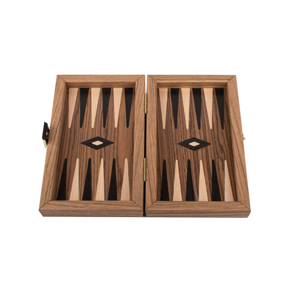 Handcrafted American Walnut Backgammon Set - Elegant Marquetry Design