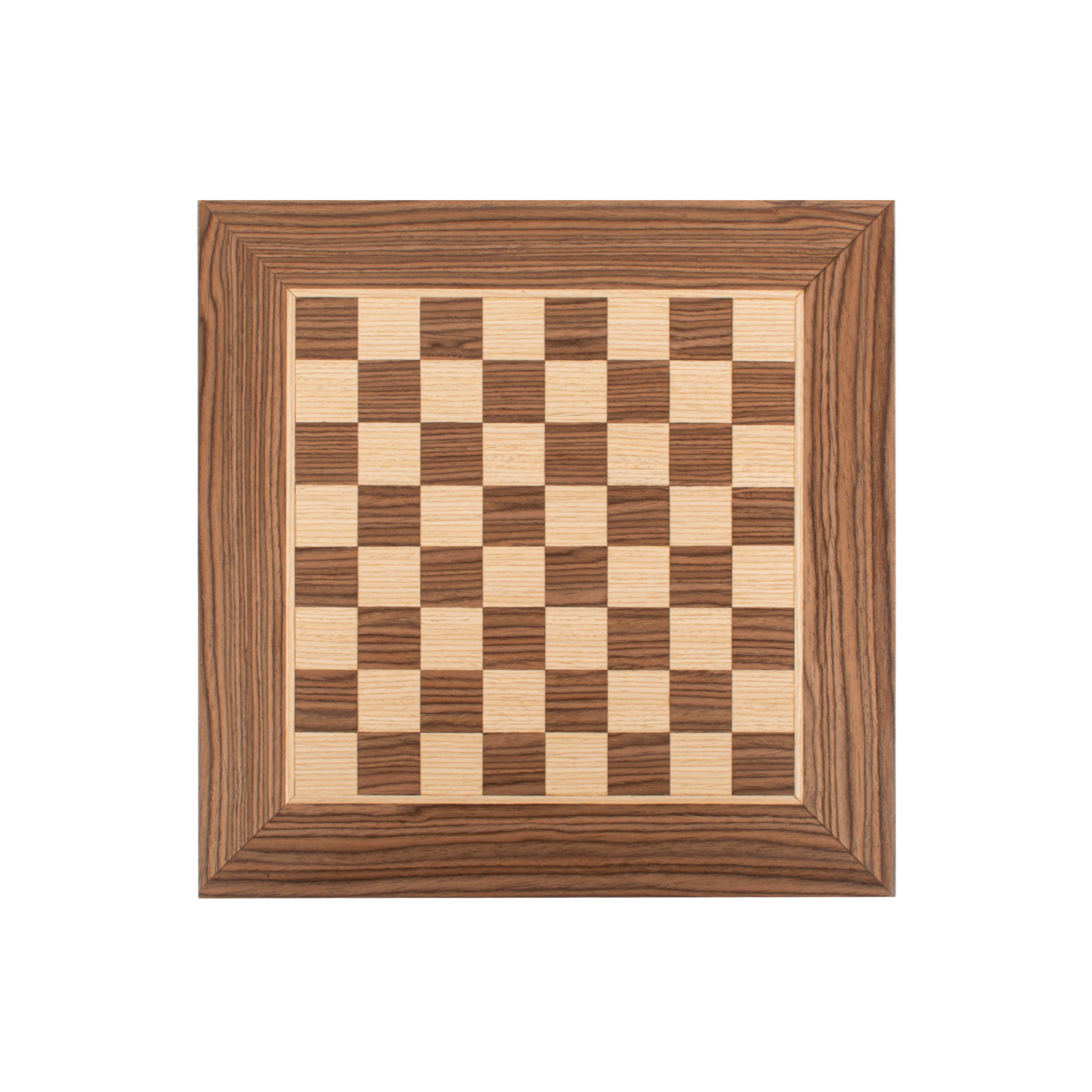 Handcrafted Walnut Wood & Oak Inlaid Chessboard - 33x33cm (Small) - Premium Chess from MANOPOULOS Chess & Backgammon - Just €52! Shop now at MANOPOULOS Chess & Backgammon