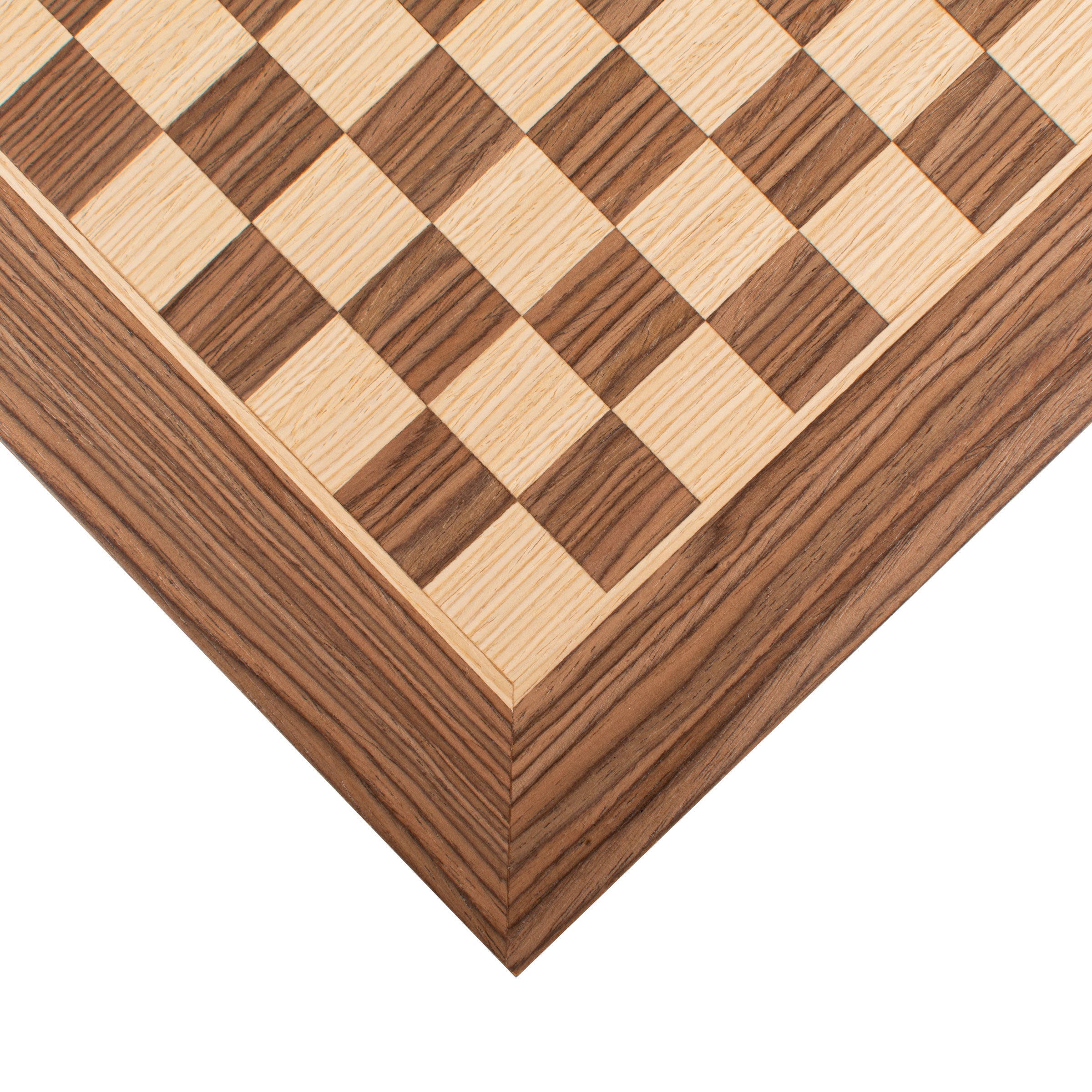 Handcrafted Walnut Wood & Oak Inlaid Chessboard - 33x33cm (Small) - Premium Chess from MANOPOULOS Chess & Backgammon - Just €52! Shop now at MANOPOULOS Chess & Backgammon