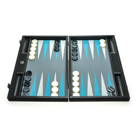 TURQUOISE BLUE MINIMALIST ART Backgammon