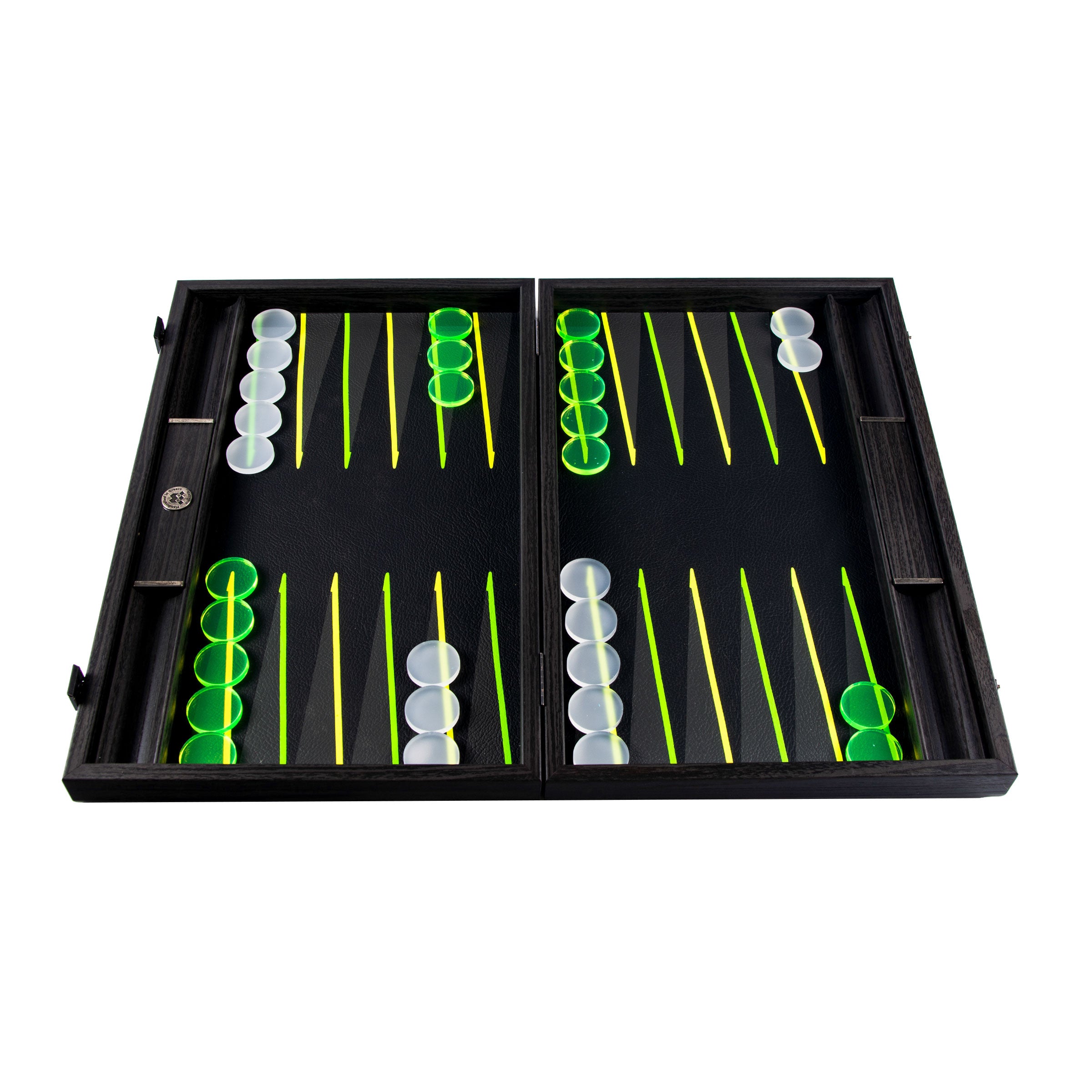 Handcrafted Fluorescent Green UV Backgammon Set | Luxury Game ...