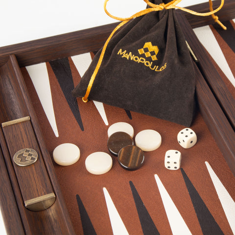 CARAMEL BROWN Backgammon (Travel Size)