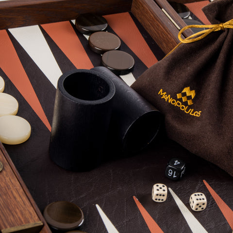 CROCODILE TOTE in ANTIQUE BROWN LEATHER Backgammon