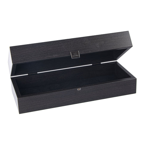 BLACK WINE BOX with Leatherette top