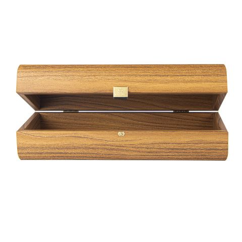 WALNUT WINE BOX with Leatherette top