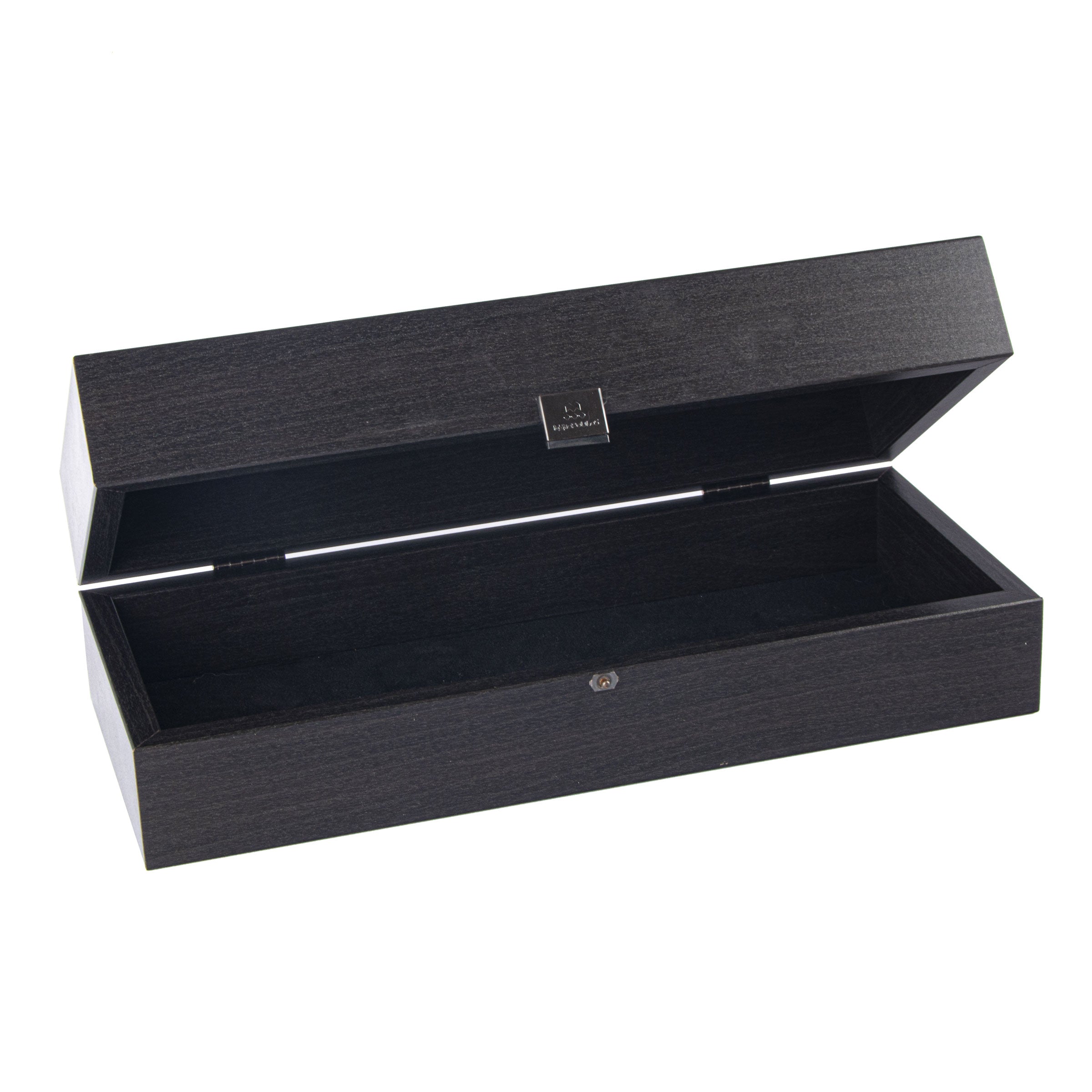 Elegant Black Wooden Wine Box - Luxury Storage Solution
